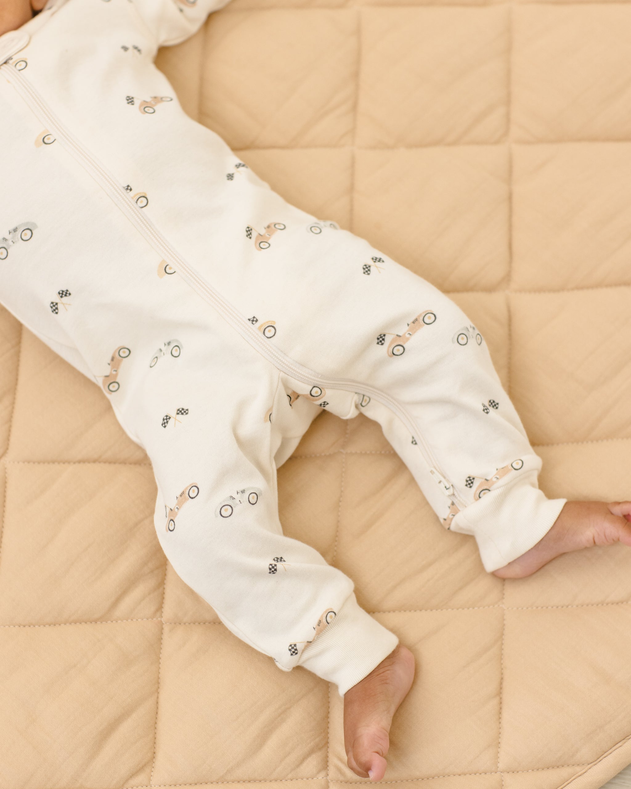 Zip Longsleeve Sleeper Race Car - Rylee + Cru | Kids Clothes | Trendy Baby Clothes | Modern Infant Outfits |