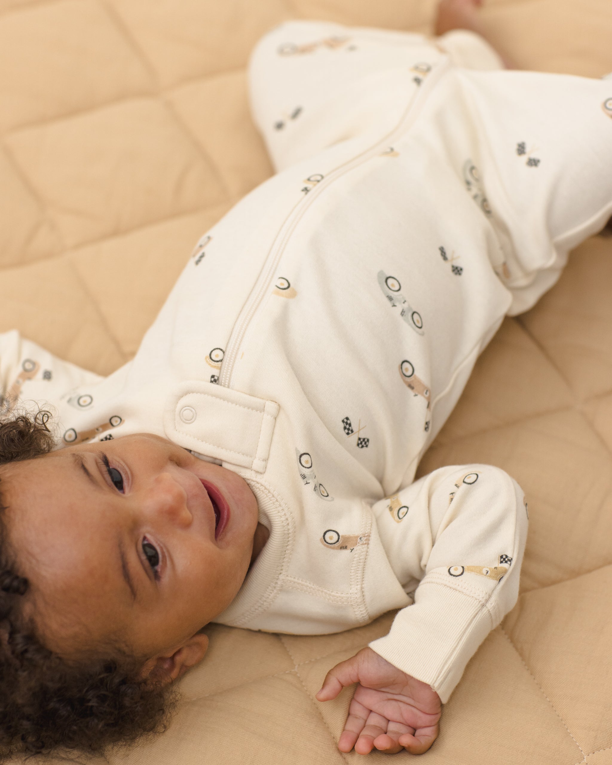 Zip Longsleeve Sleeper Race Car - Rylee + Cru | Kids Clothes | Trendy Baby Clothes | Modern Infant Outfits |