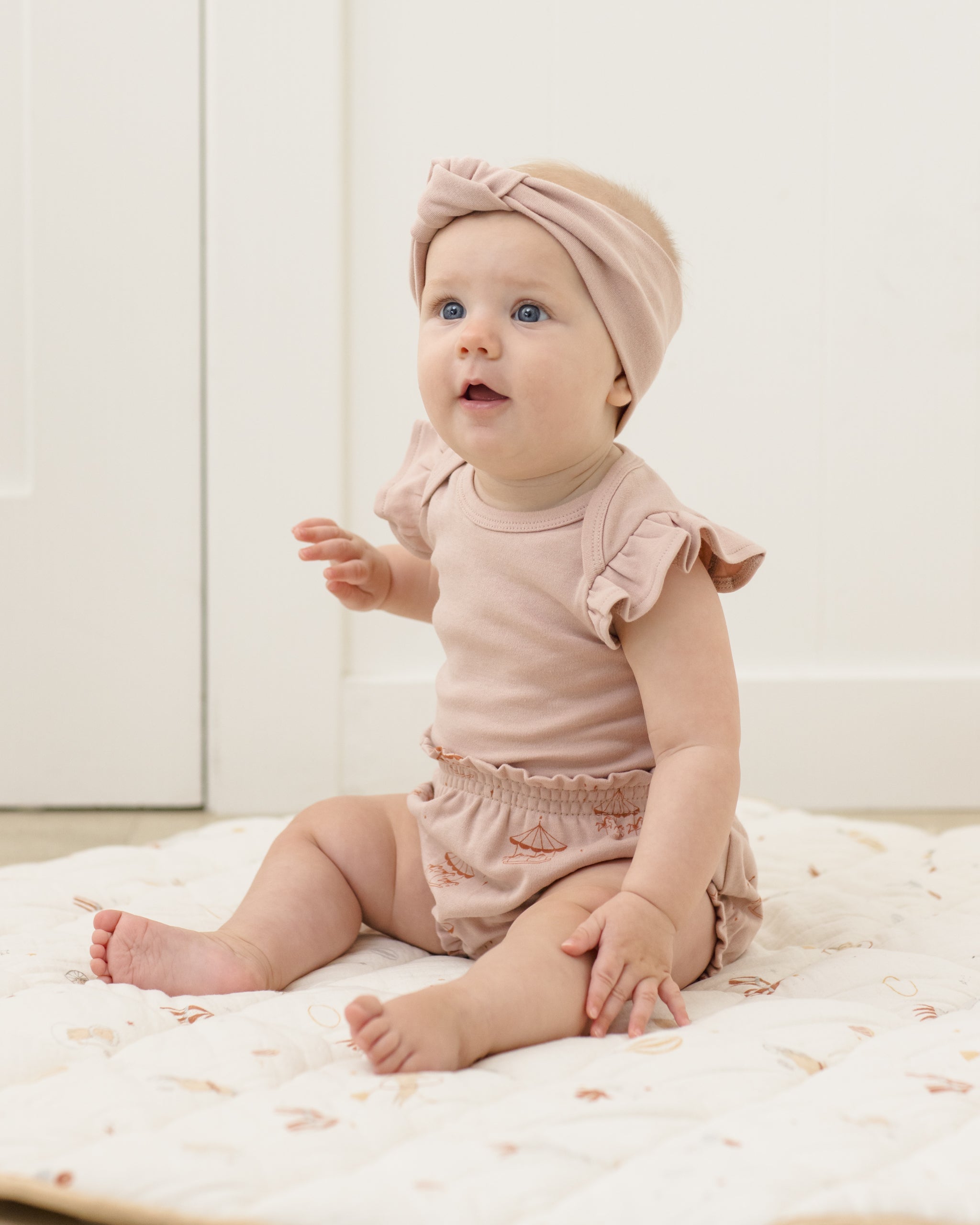 Flutter Sleeve Bodysuit Blush - Rylee + Cru | Kids Clothes | Trendy Baby Clothes | Modern Infant Outfits |