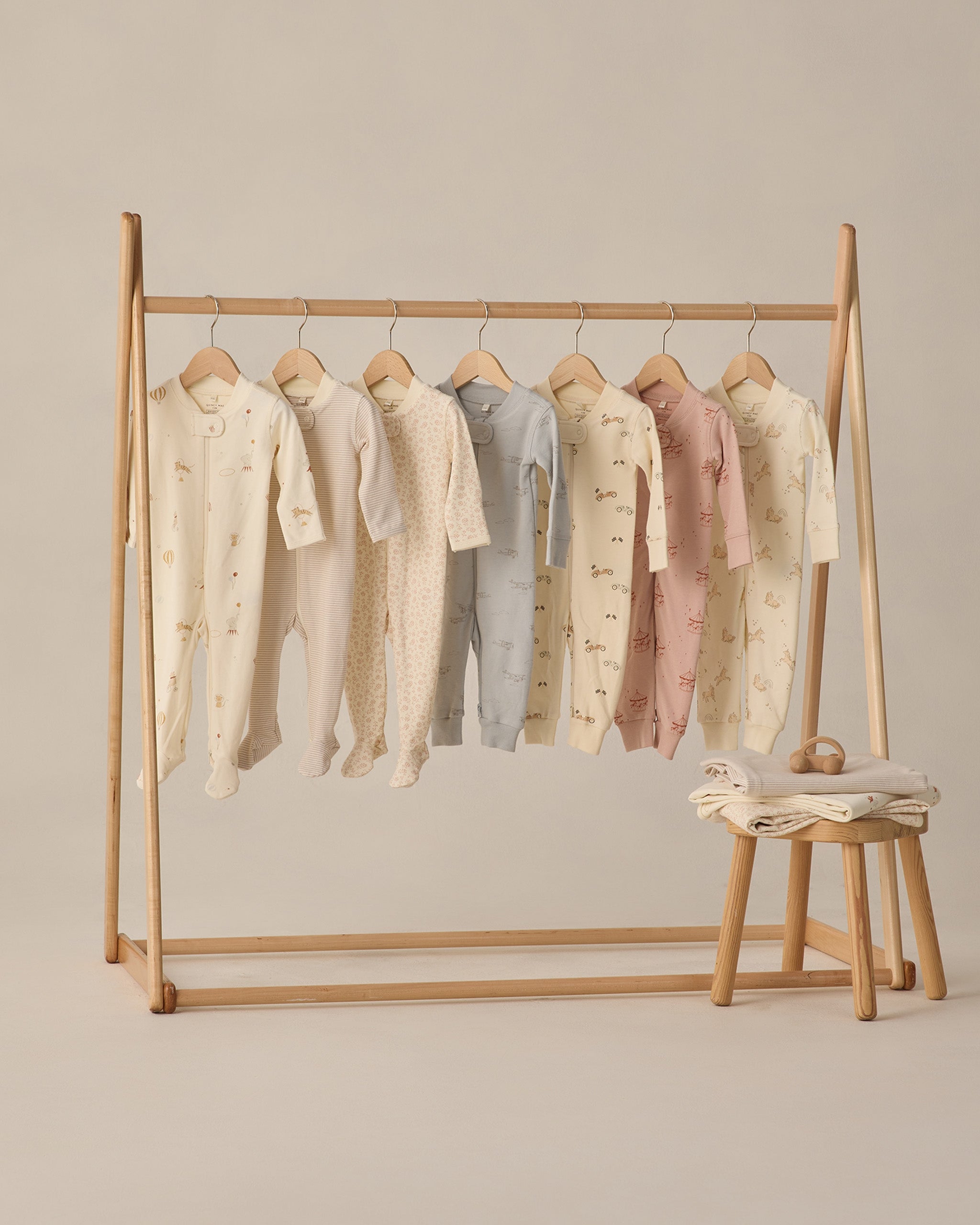 Zip Longsleeve Sleeper Carousel - Rylee + Cru | Kids Clothes | Trendy Baby Clothes | Modern Infant Outfits |