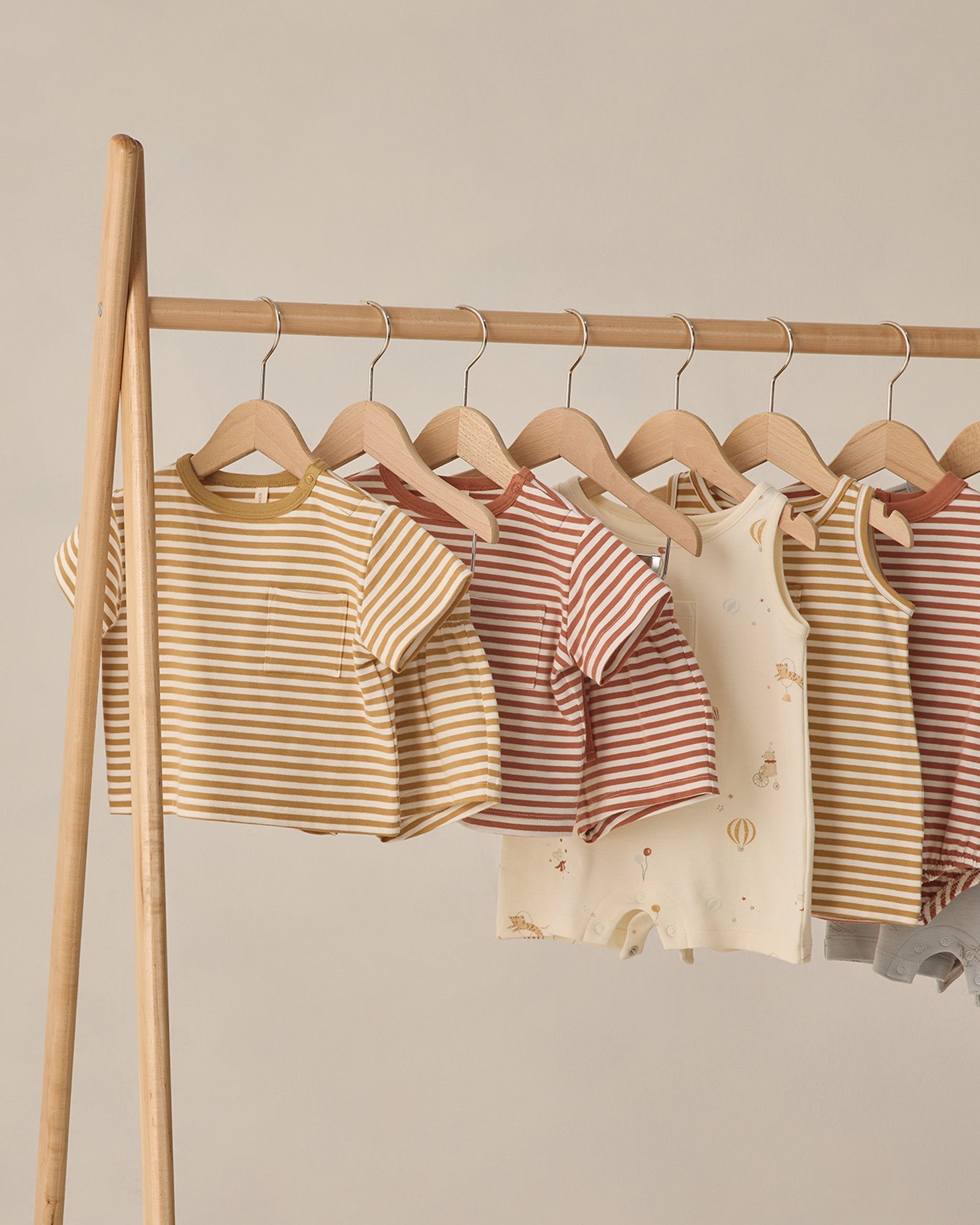 Boxy Pocket Tee + Short Set Poppy Stripe - Rylee + Cru | Kids Clothes | Trendy Baby Clothes | Modern Infant Outfits |