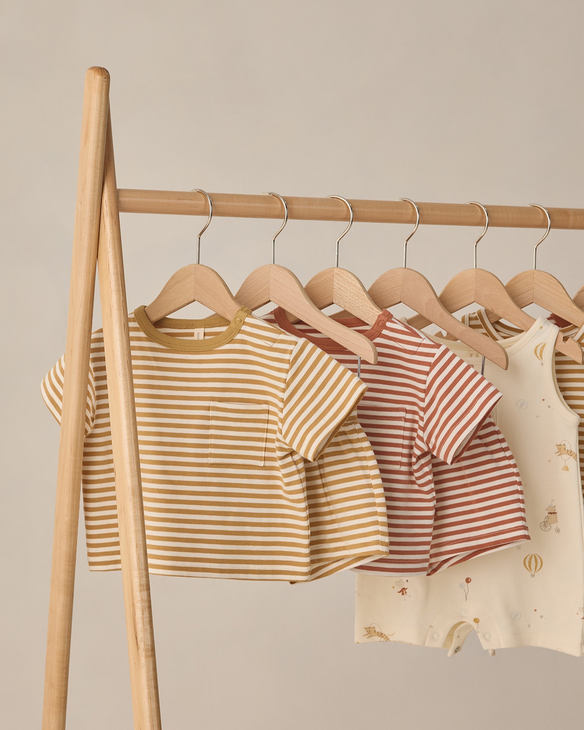 Boxy Pocket Tee + Short Set Honey Stripe - Rylee + Cru | Kids Clothes | Trendy Baby Clothes | Modern Infant Outfits |