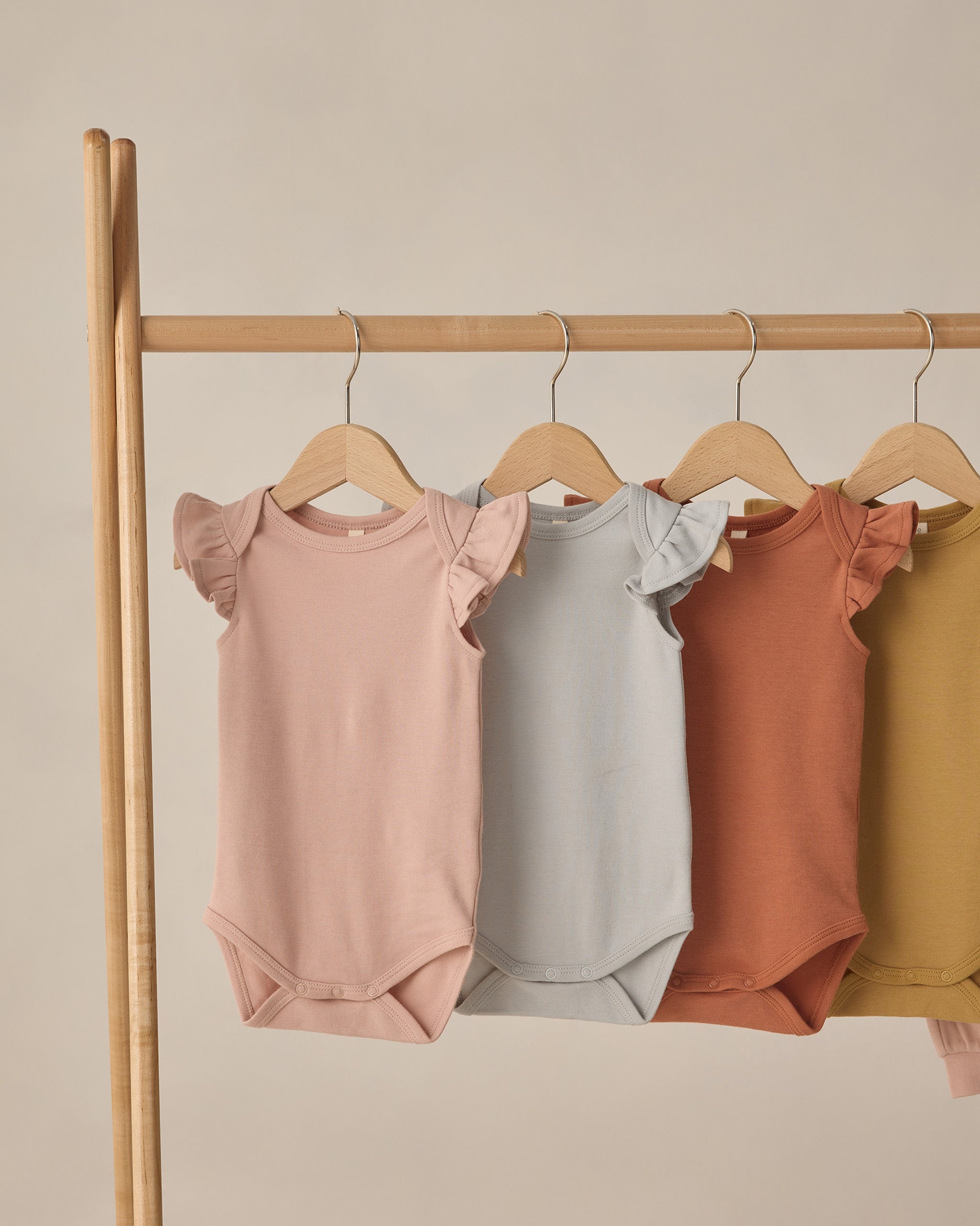 Flutter Sleeve Bodysuit Poppy - Rylee + Cru | Kids Clothes | Trendy Baby Clothes | Modern Infant Outfits |