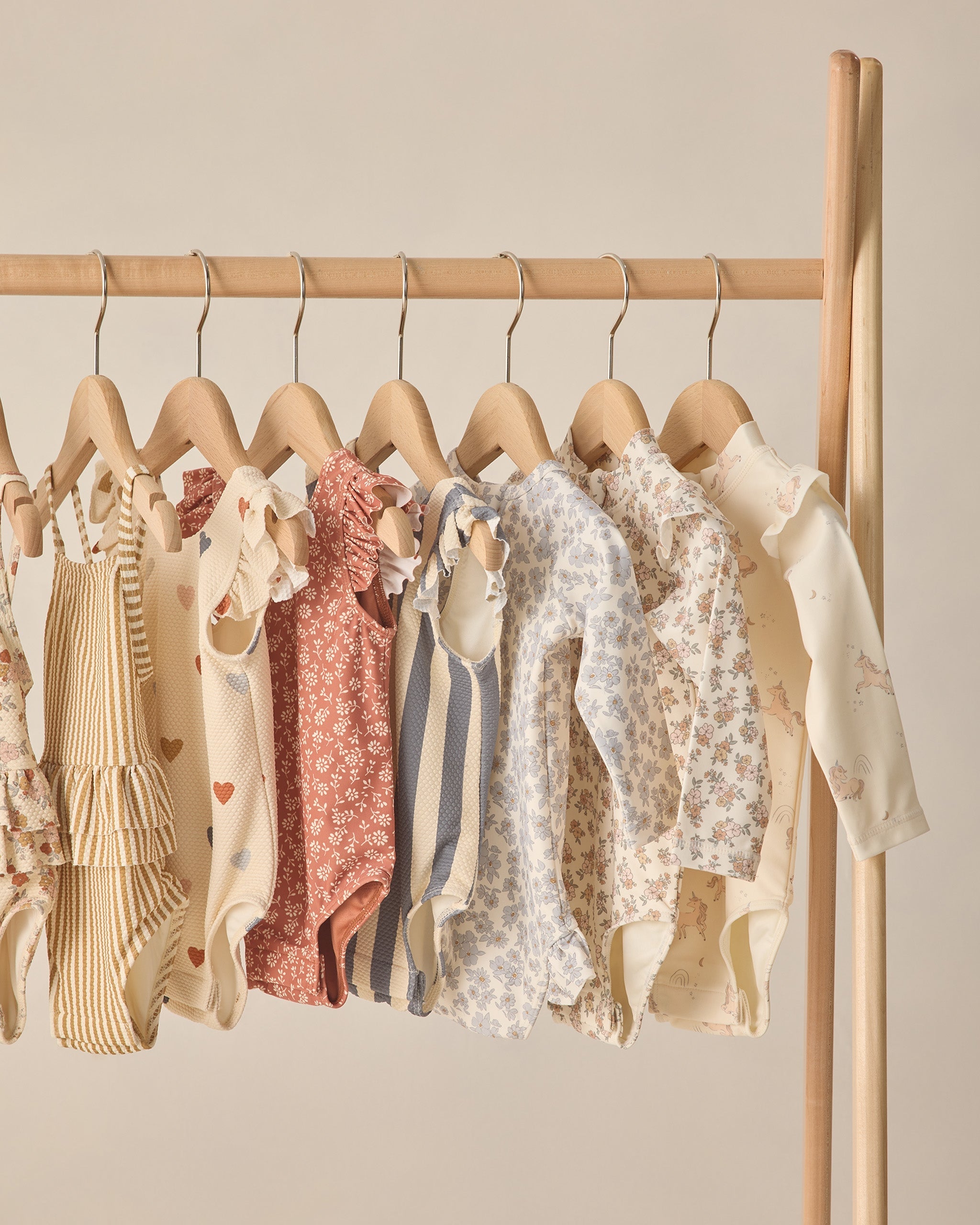 Olivia Rashguard One-Piece Blue Floral - Rylee + Cru | Kids Clothes | Trendy Baby Clothes | Modern Infant Outfits |