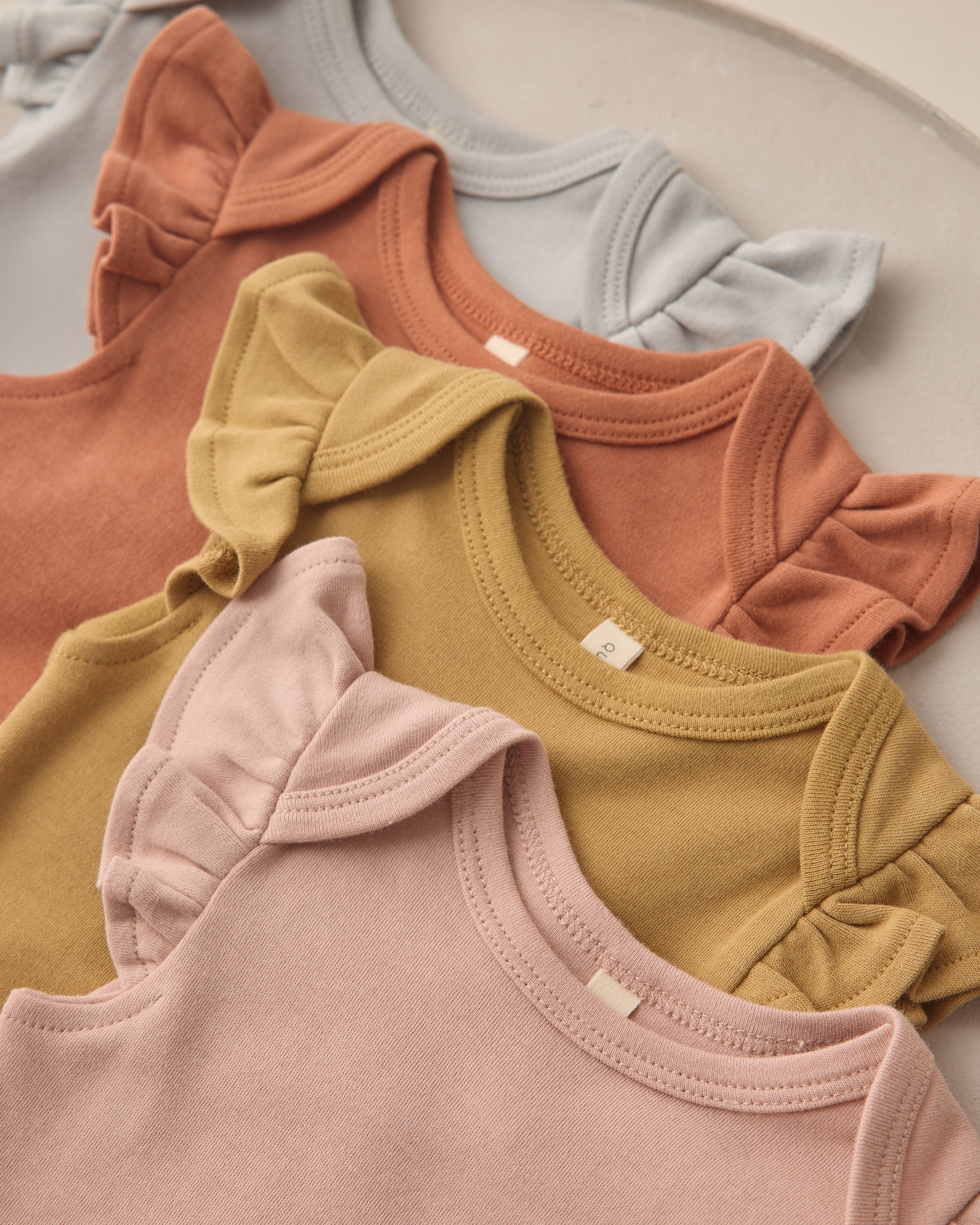Flutter Sleeve Bodysuit Honey - Rylee + Cru | Kids Clothes | Trendy Baby Clothes | Modern Infant Outfits |