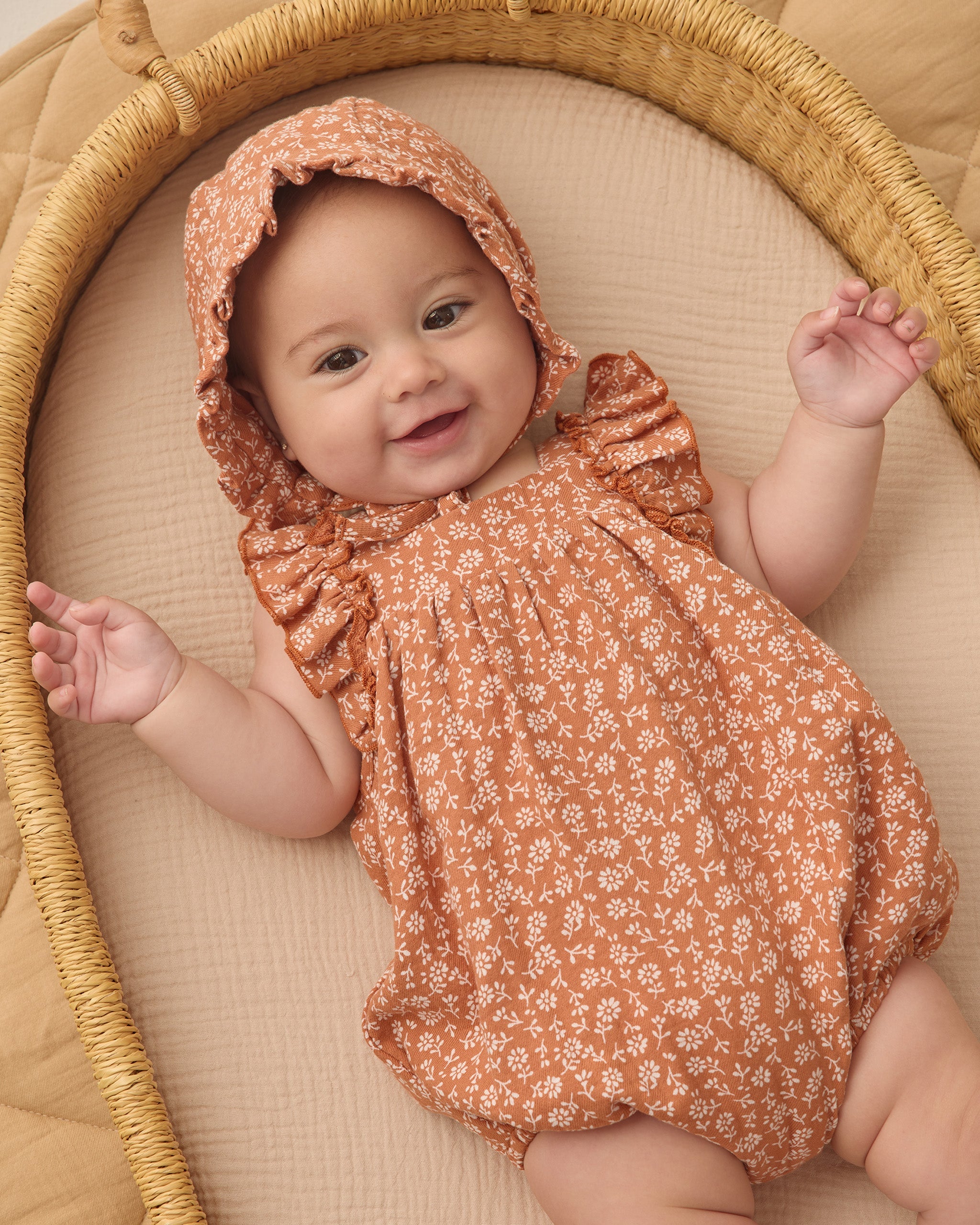 Maya Romper Poppy Floral - Rylee + Cru | Kids Clothes | Trendy Baby Clothes | Modern Infant Outfits |