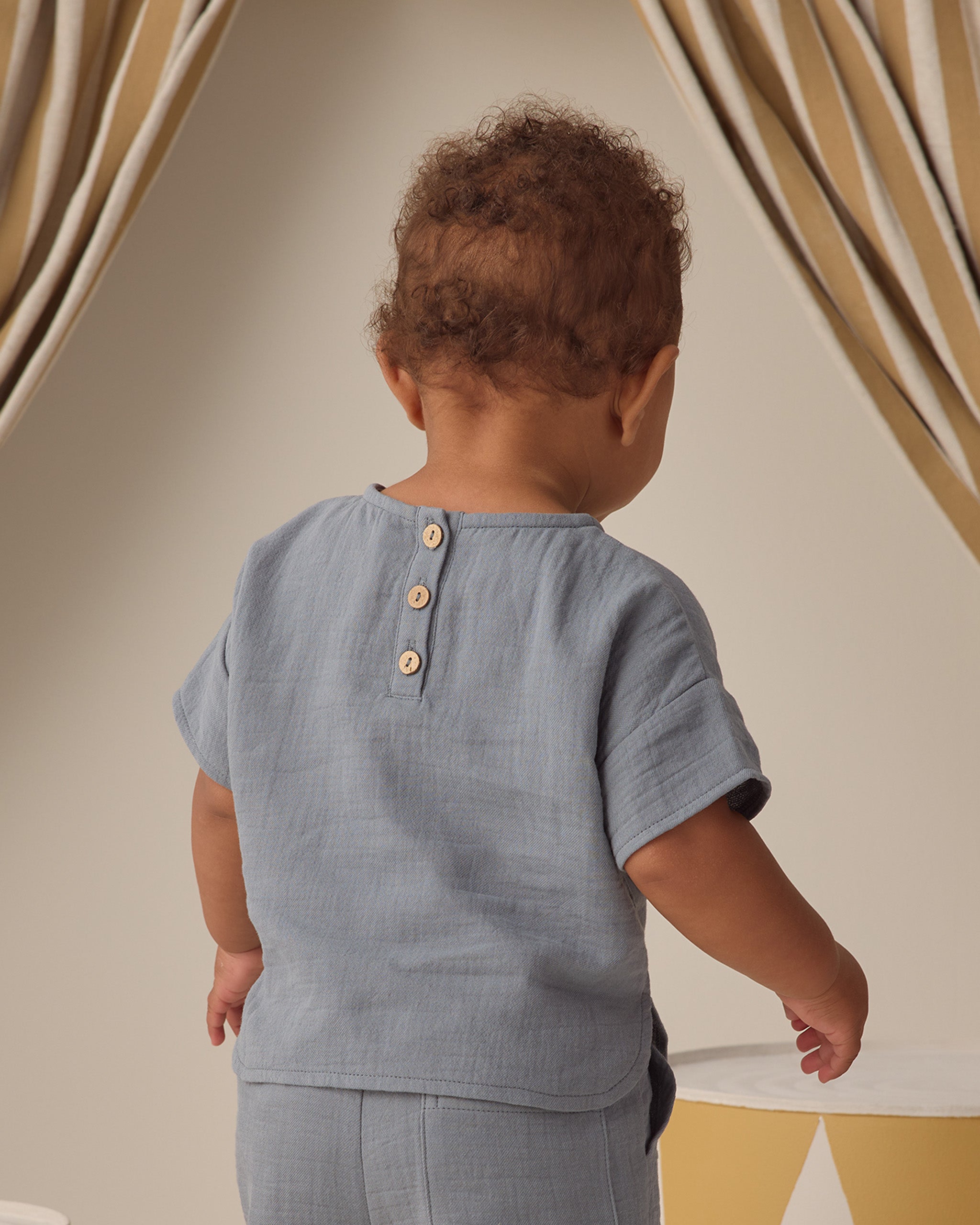 Woven Boxy Top Ocean - Rylee + Cru | Kids Clothes | Trendy Baby Clothes | Modern Infant Outfits |
