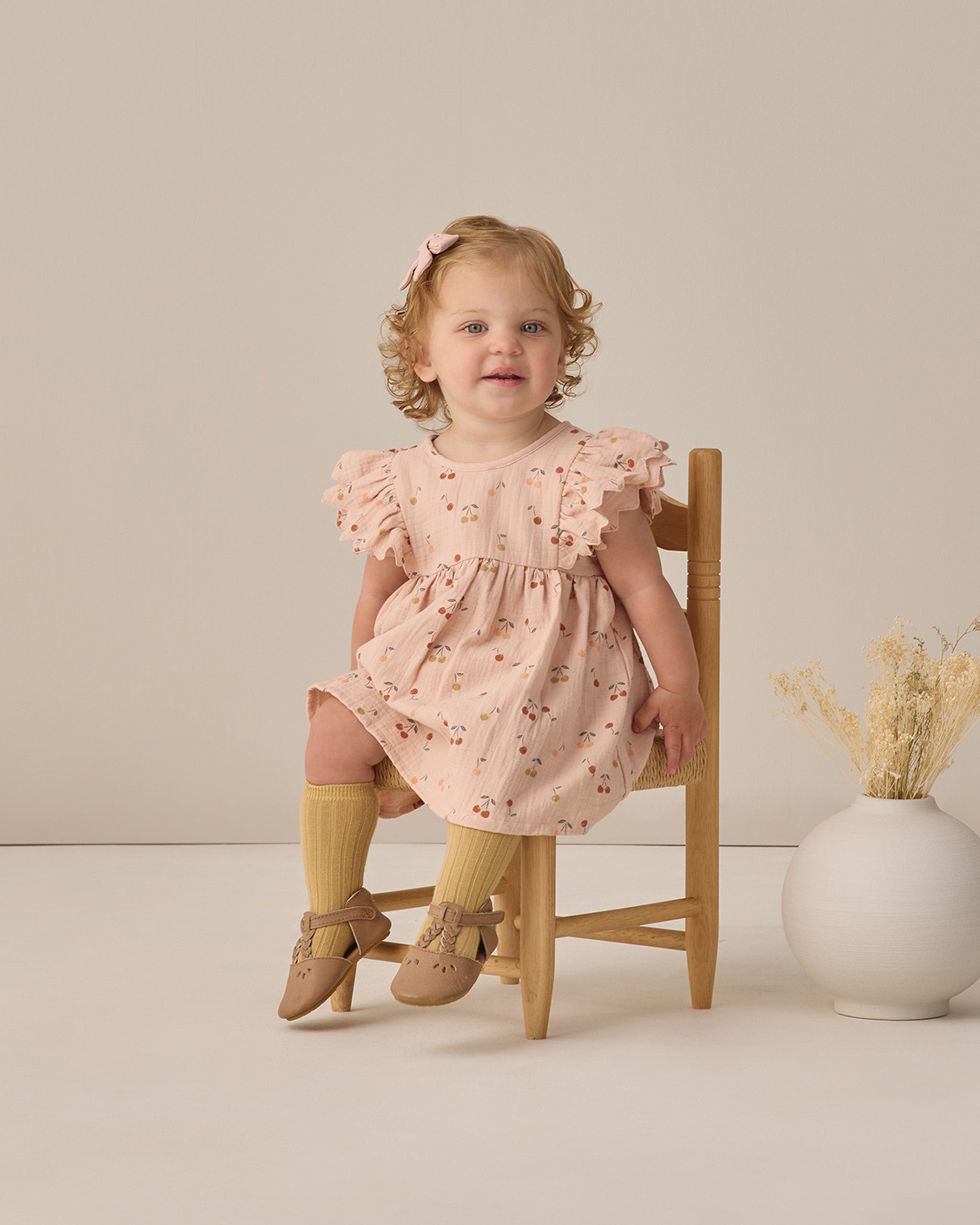 Alina Dress Cherries - Rylee + Cru | Kids Clothes | Trendy Baby Clothes | Modern Infant Outfits |