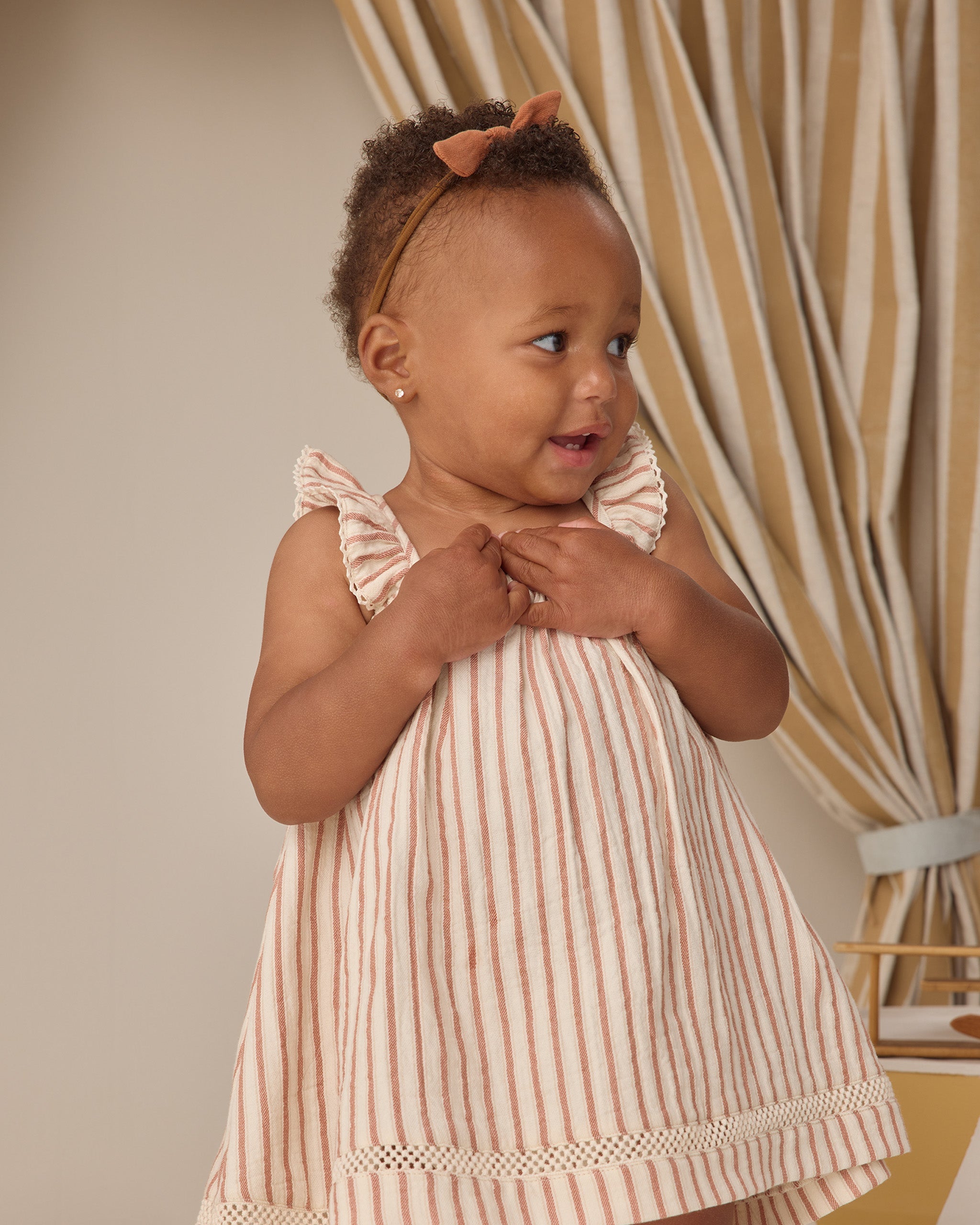 Ruffle Tank Dress Vintage Stripe - Rylee + Cru | Kids Clothes | Trendy Baby Clothes | Modern Infant Outfits |