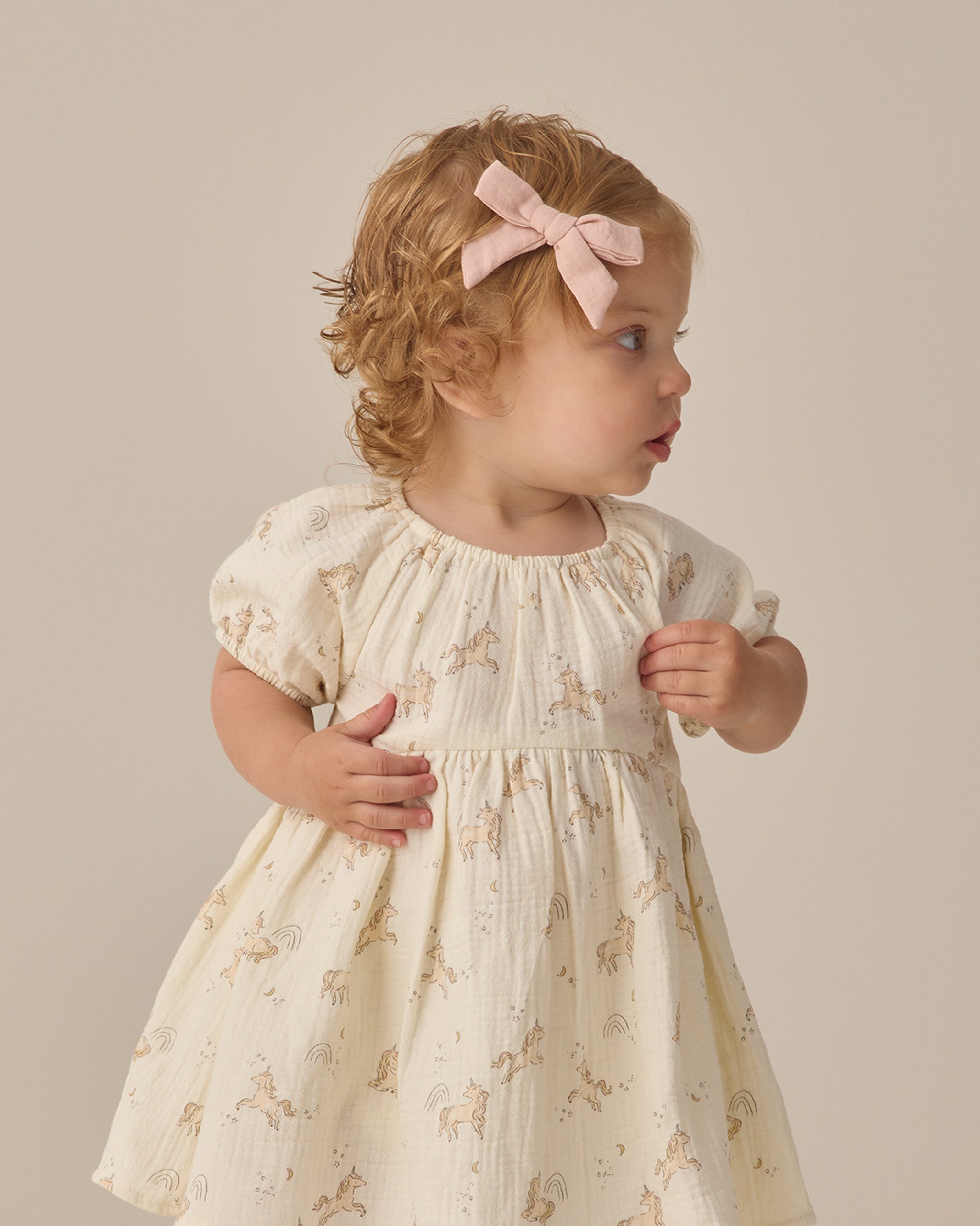 Bow W. Clip, Set Of 3 Sky, Blush, Poppy - Rylee + Cru | Kids Clothes | Trendy Baby Clothes | Modern Infant Outfits |