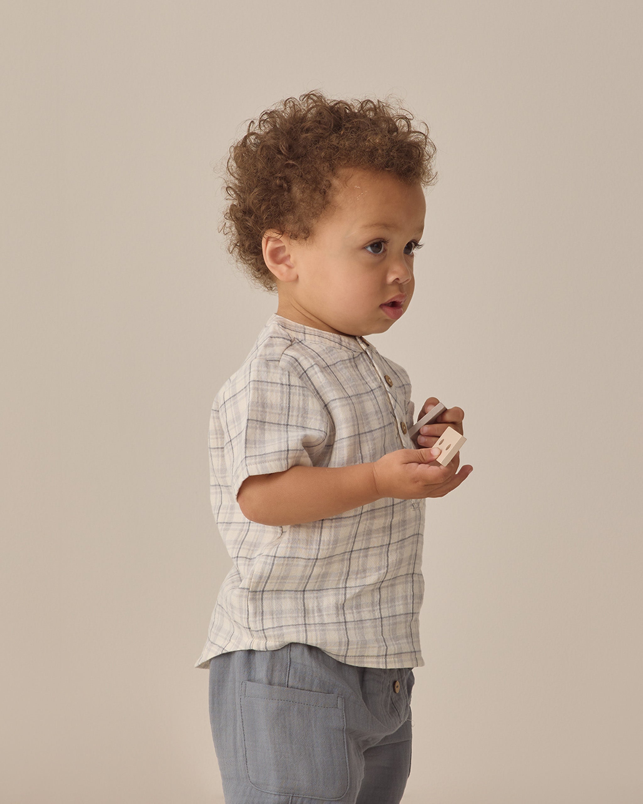 Jaxson Shirt Blue Plaid - Rylee + Cru | Kids Clothes | Trendy Baby Clothes | Modern Infant Outfits |