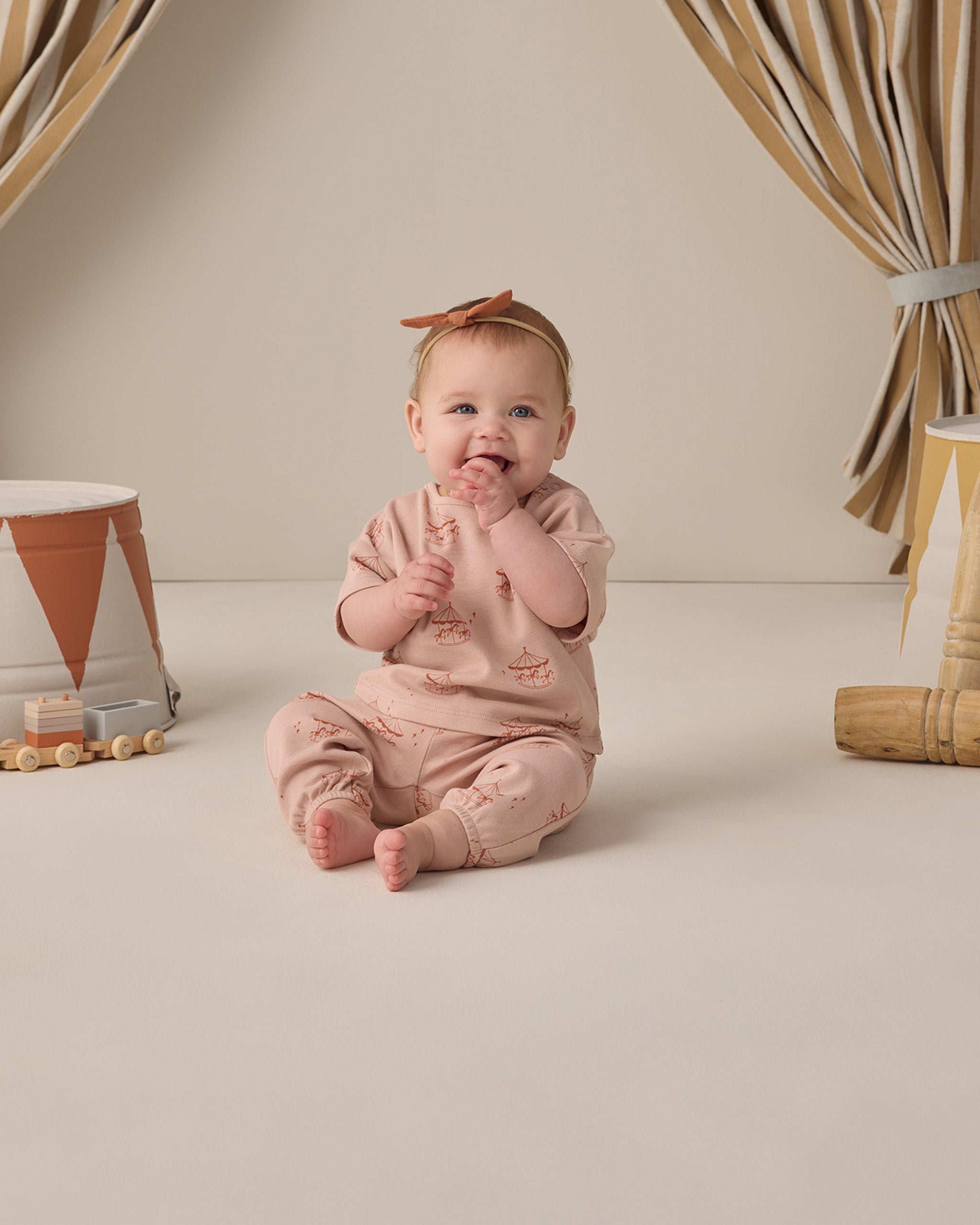 Jersey Tee + Pant Set Carousel - Rylee + Cru | Kids Clothes | Trendy Baby Clothes | Modern Infant Outfits |