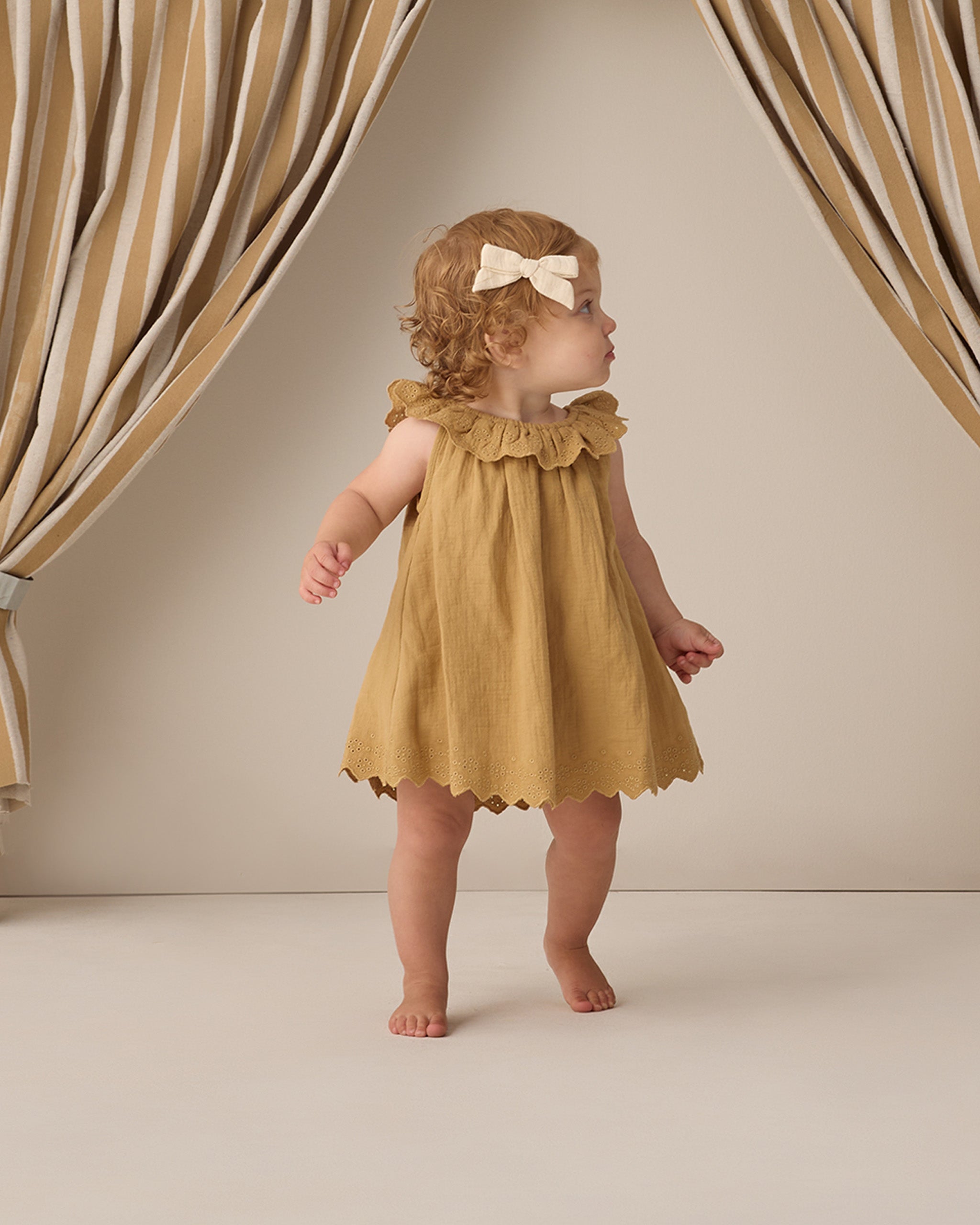 Isla Dress Honey - Rylee + Cru | Kids Clothes | Trendy Baby Clothes | Modern Infant Outfits |