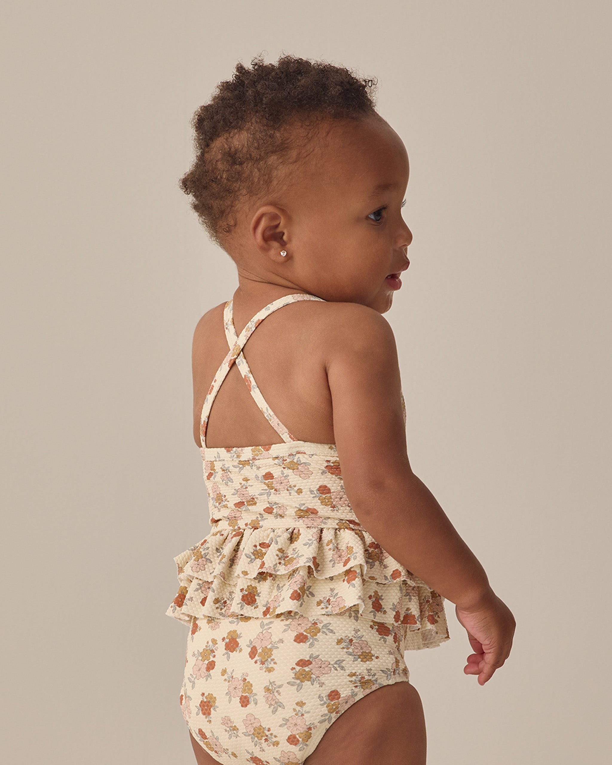 Ruffled One-Piece Swimsuit Bloom - Rylee + Cru | Kids Clothes | Trendy Baby Clothes | Modern Infant Outfits |