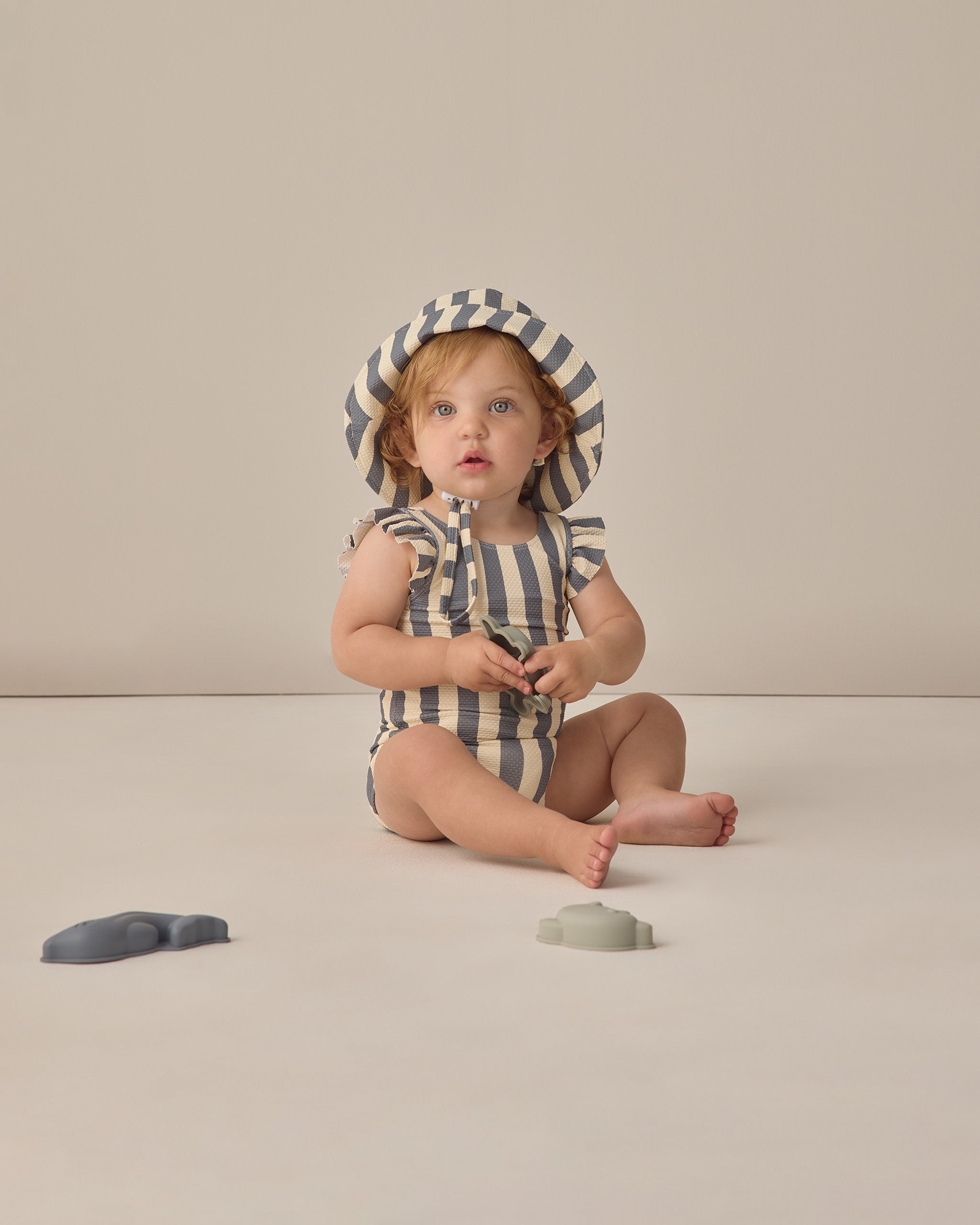 Scoop Back One-Piece Swimsuit Retro Ocean Stripe - Rylee + Cru | Kids Clothes | Trendy Baby Clothes | Modern Infant Outfits |