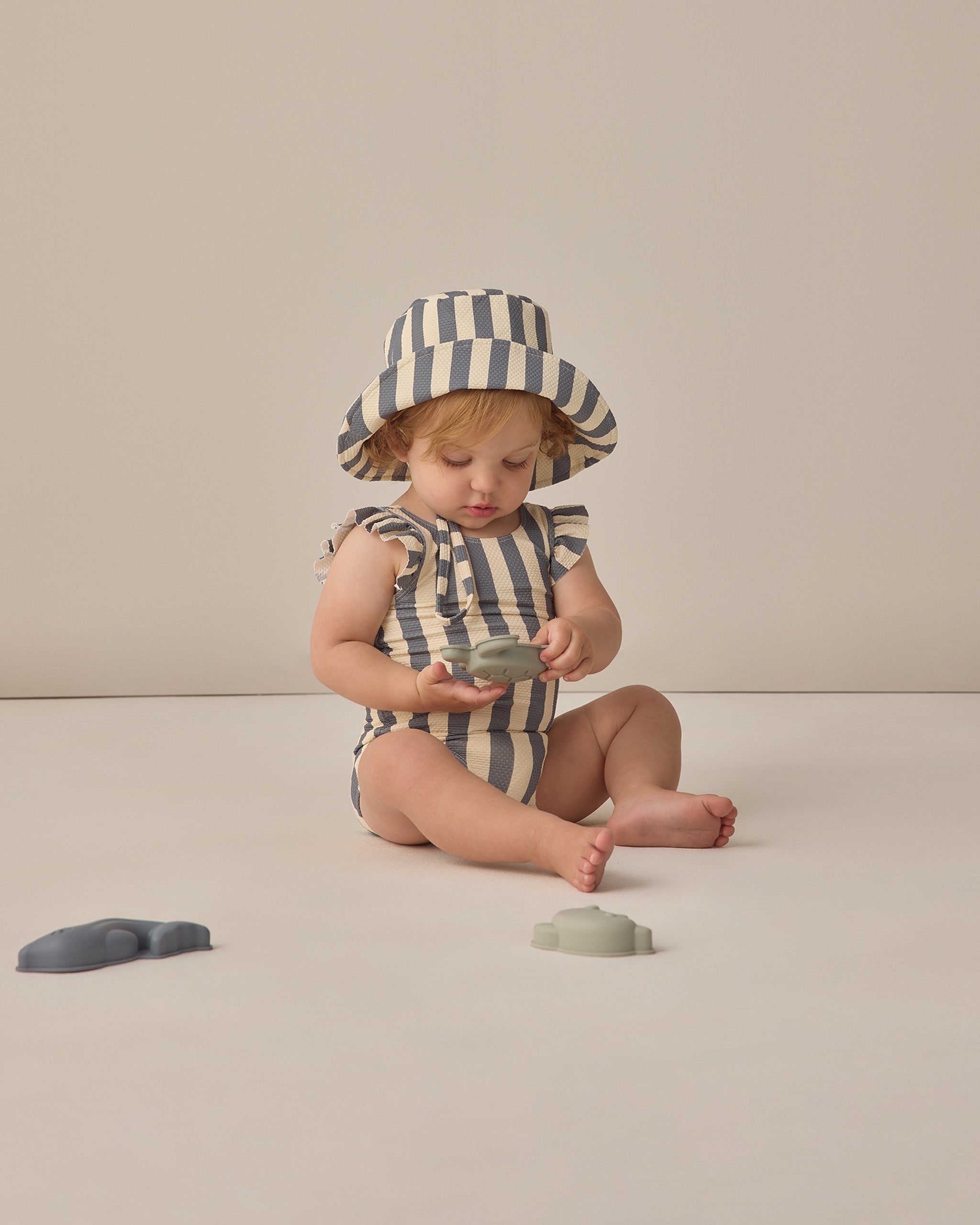 Scoop Back One-Piece Swimsuit Retro Ocean Stripe - Rylee + Cru | Kids Clothes | Trendy Baby Clothes | Modern Infant Outfits |