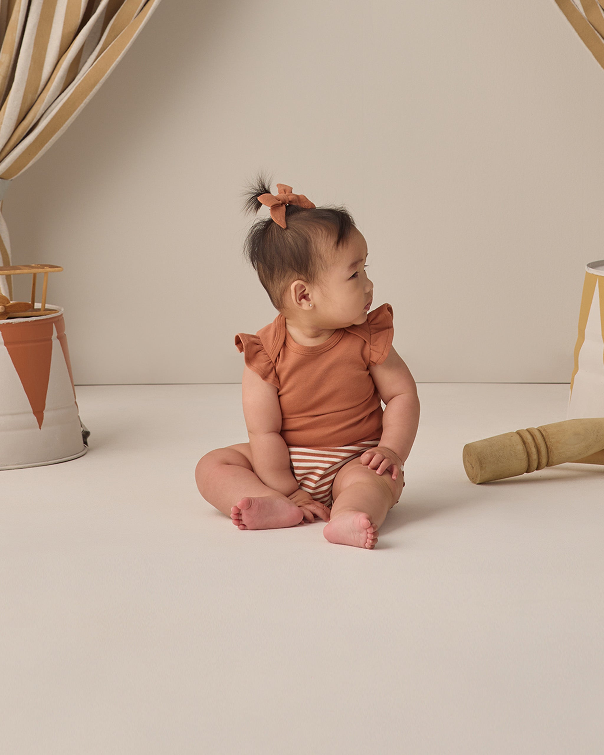 Flutter Sleeve Bodysuit Poppy - Rylee + Cru | Kids Clothes | Trendy Baby Clothes | Modern Infant Outfits |