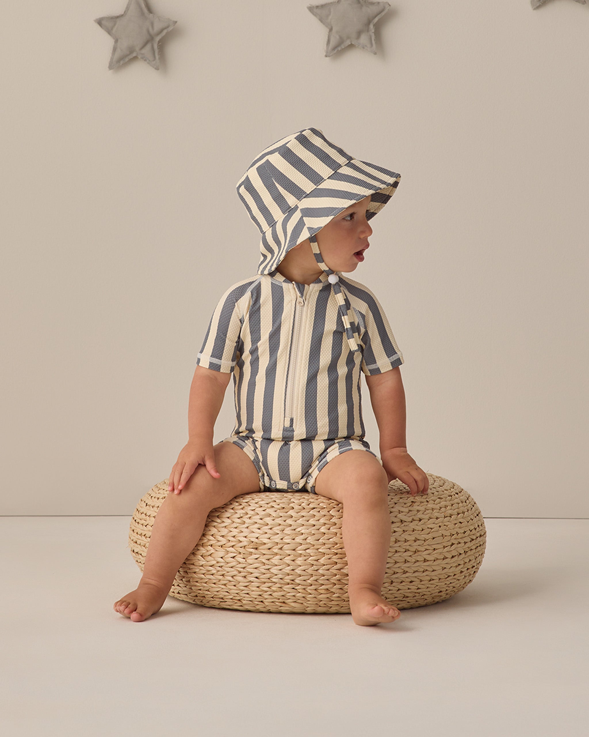 Bucket Hat Retro Stripe Ocean - Rylee + Cru | Kids Clothes | Trendy Baby Clothes | Modern Infant Outfits |