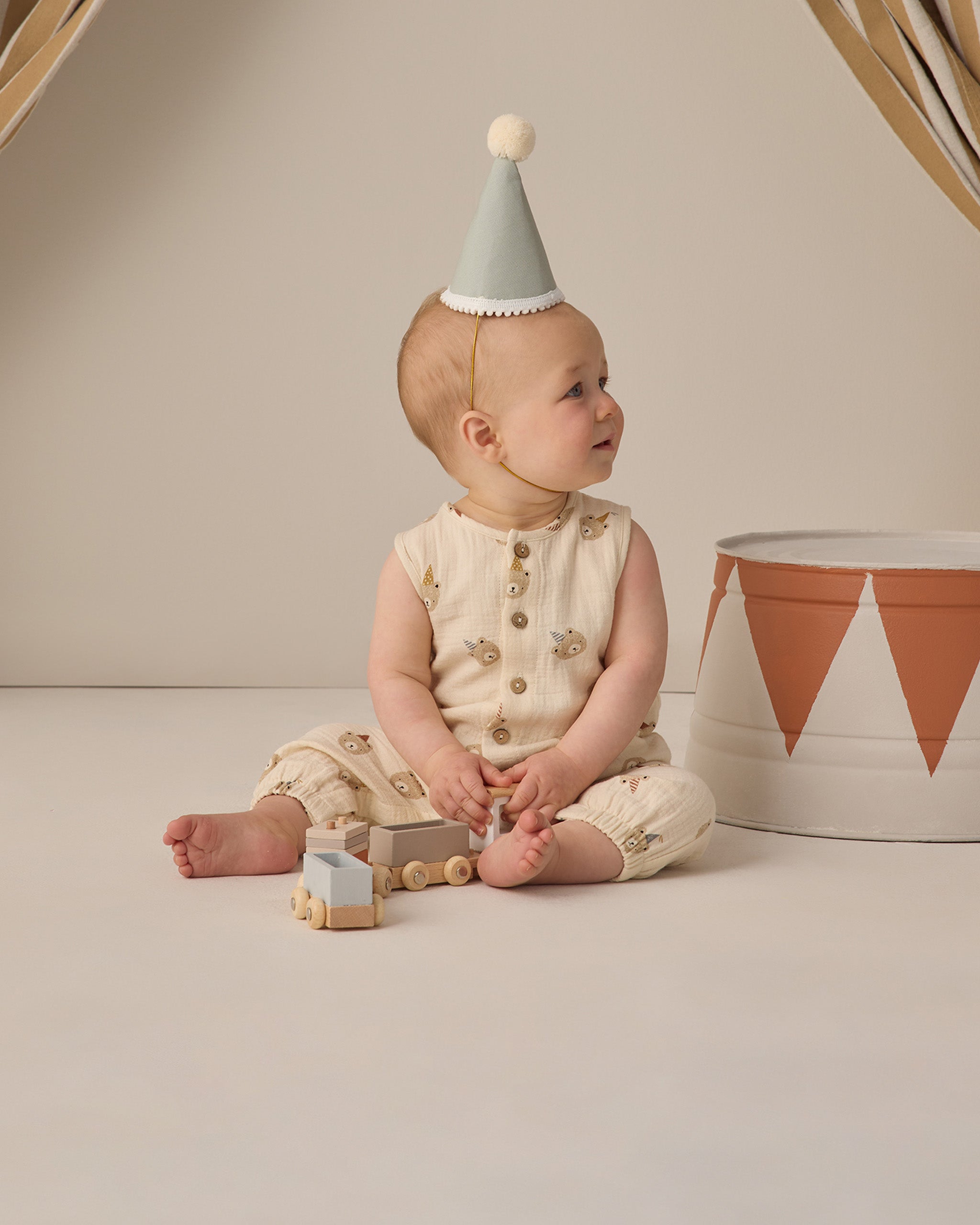 Woven Jumpsuit Party Bears - Rylee + Cru | Kids Clothes | Trendy Baby Clothes | Modern Infant Outfits |