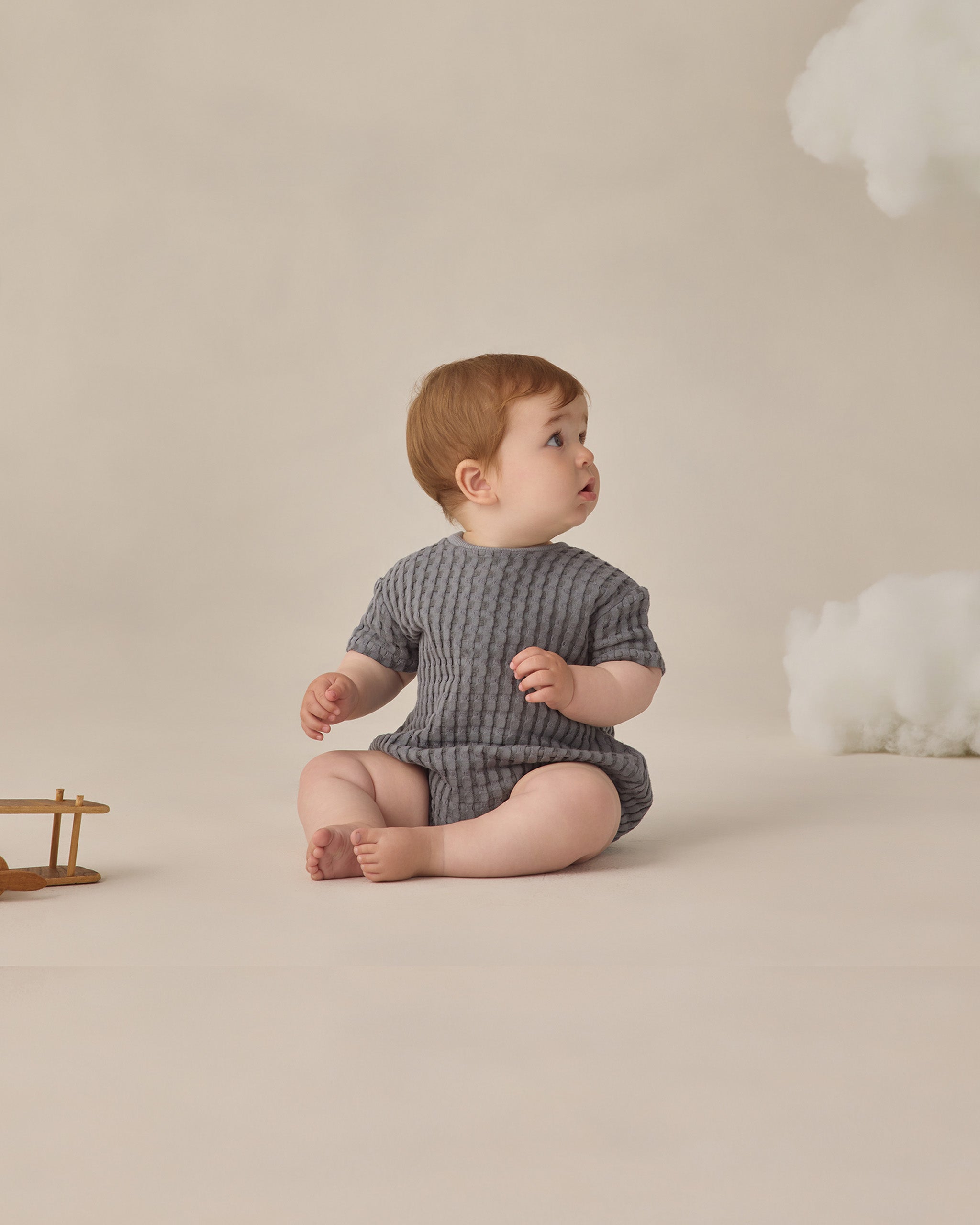 Relaxed Bubble Romper Ocean - Rylee + Cru | Kids Clothes | Trendy Baby Clothes | Modern Infant Outfits |