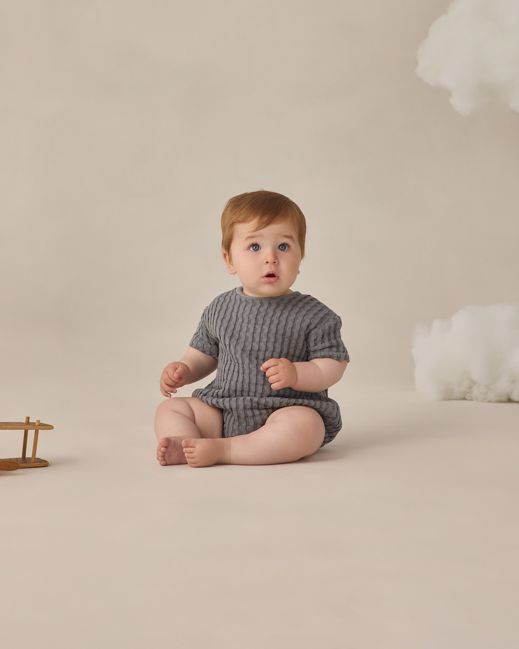 Relaxed Bubble Romper Ocean - Rylee + Cru | Kids Clothes | Trendy Baby Clothes | Modern Infant Outfits |