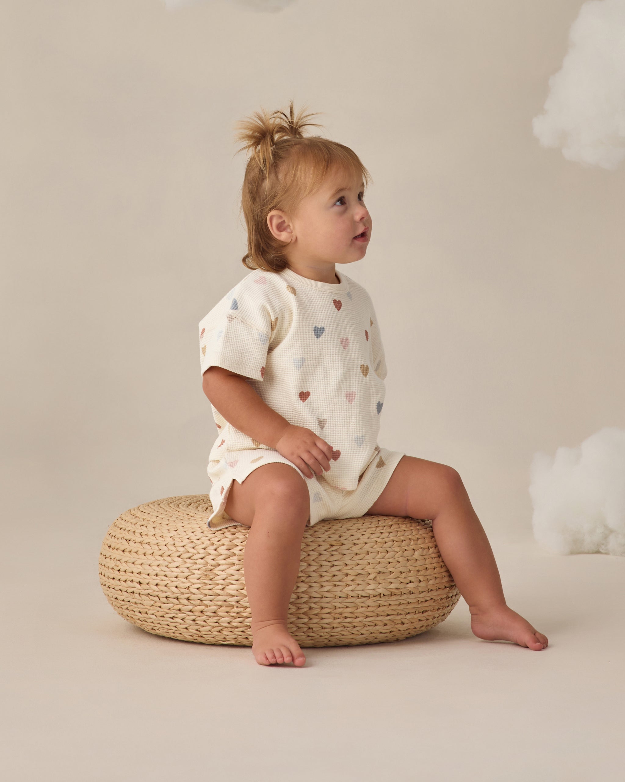 Waffle Tee + Short Set Confetti Hearts - Rylee + Cru | Kids Clothes | Trendy Baby Clothes | Modern Infant Outfits |