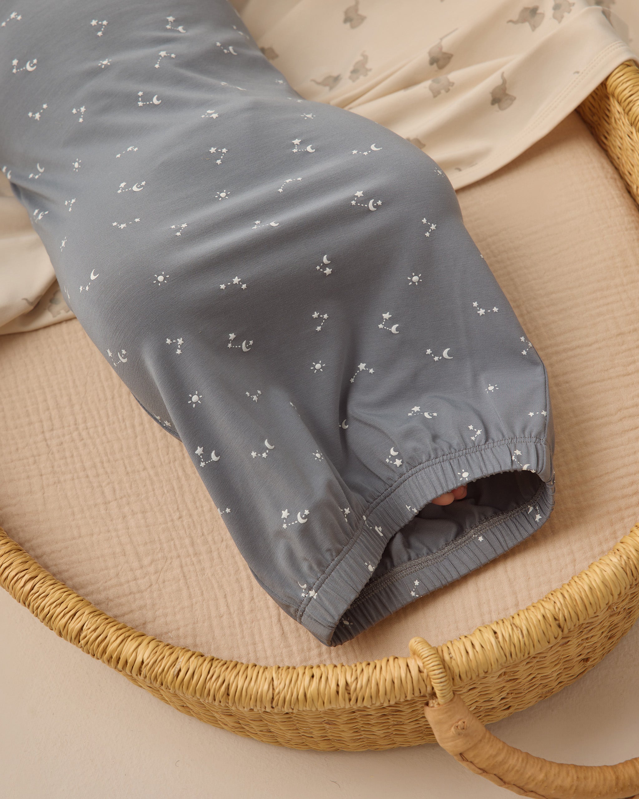 Bamboo Baby Gown + Hat Set Starlight - Rylee + Cru | Kids Clothes | Trendy Baby Clothes | Modern Infant Outfits |