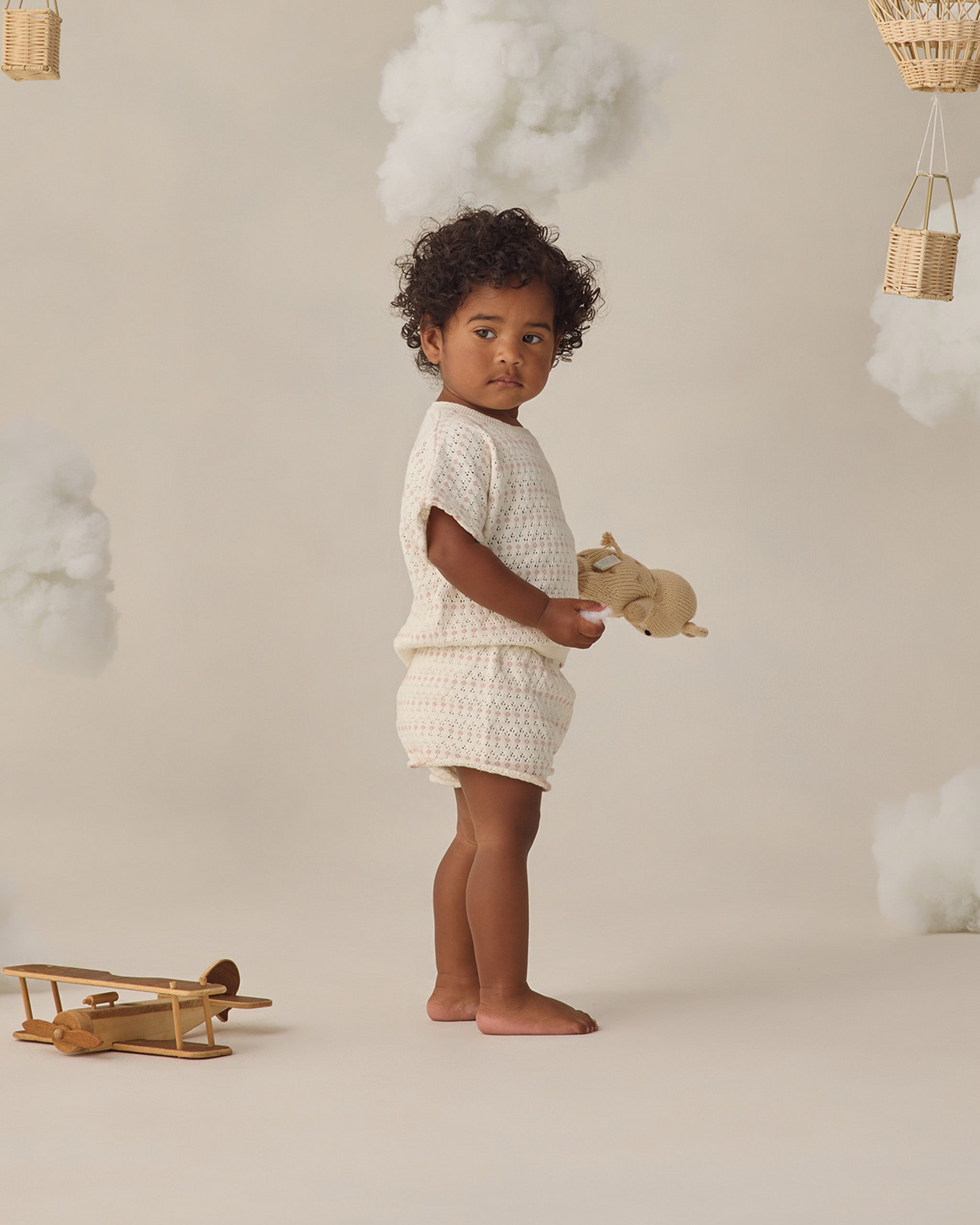 Relaxed Summer Knit Set Ivory - Rylee + Cru | Kids Clothes | Trendy Baby Clothes | Modern Infant Outfits |