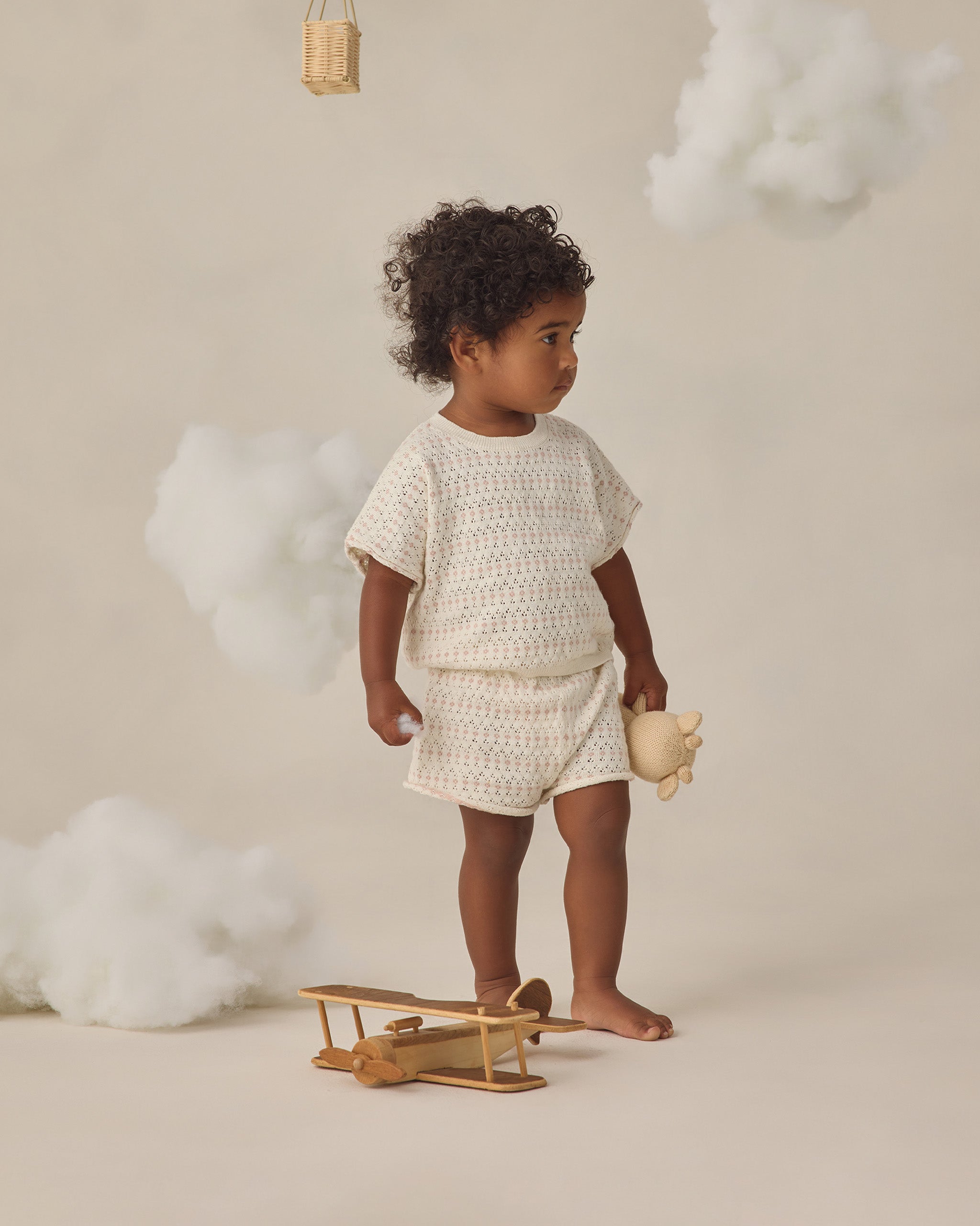 Relaxed Summer Knit Set Ivory - Rylee + Cru | Kids Clothes | Trendy Baby Clothes | Modern Infant Outfits |