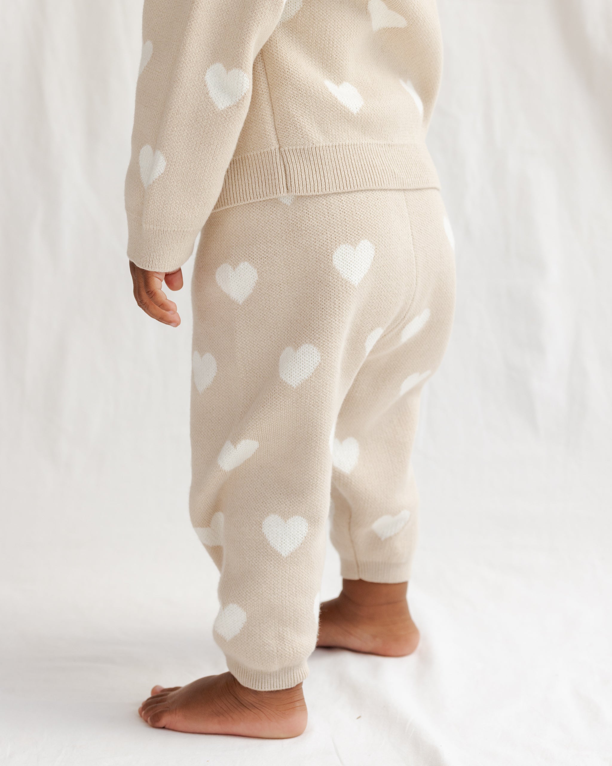 Heart Knit Pants Oat