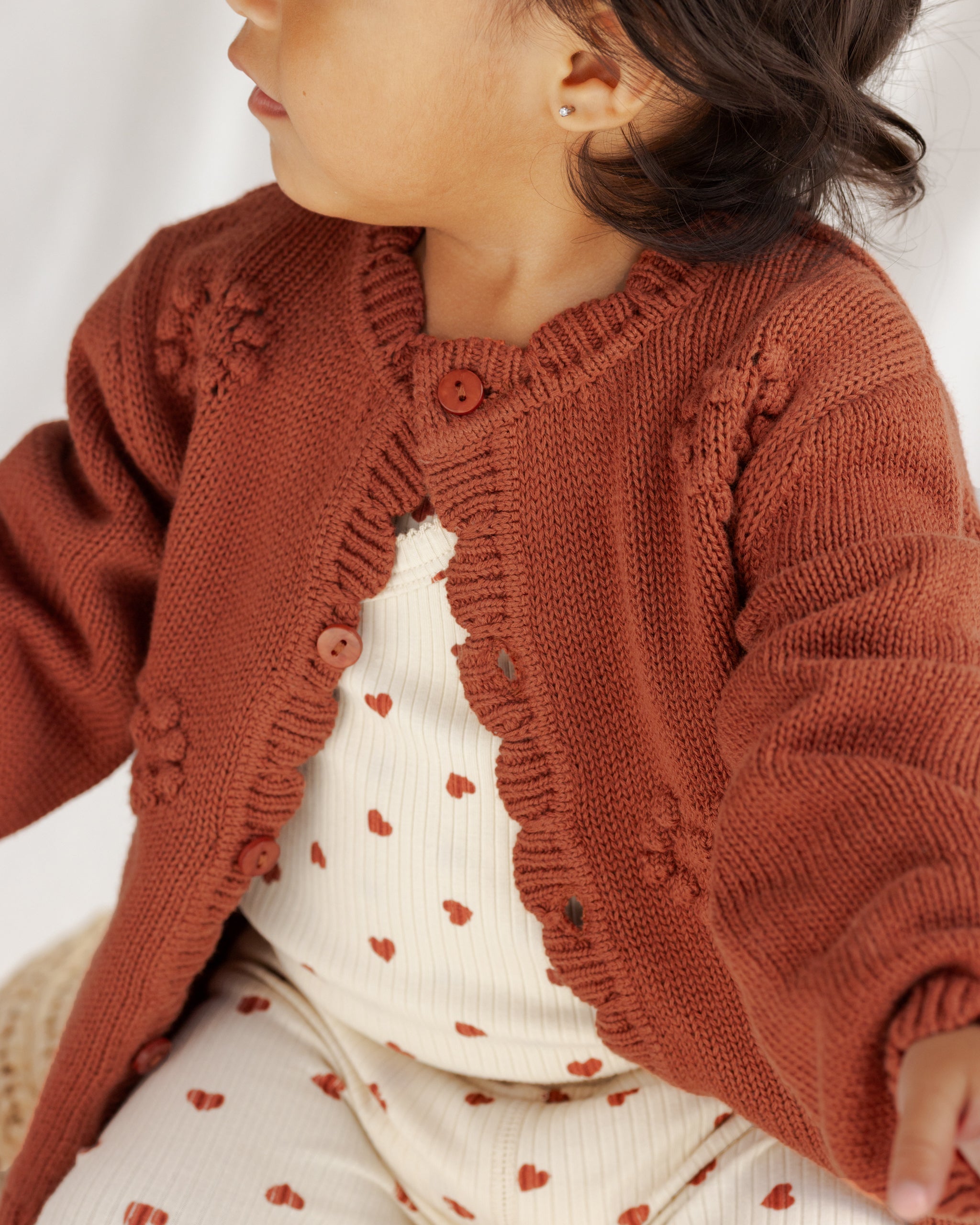 Knit Cardigan Red