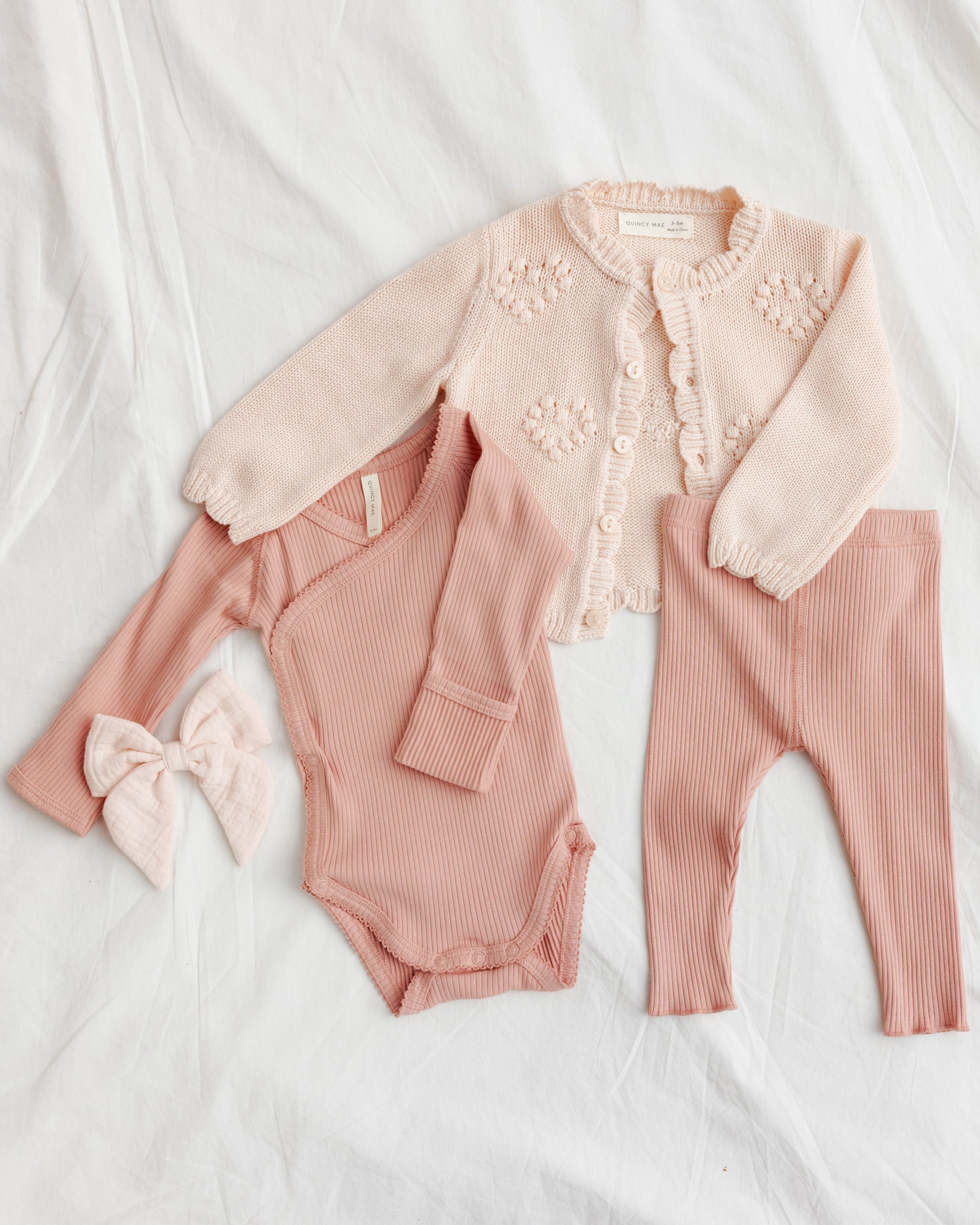 Side Snap Bodysuit Pink