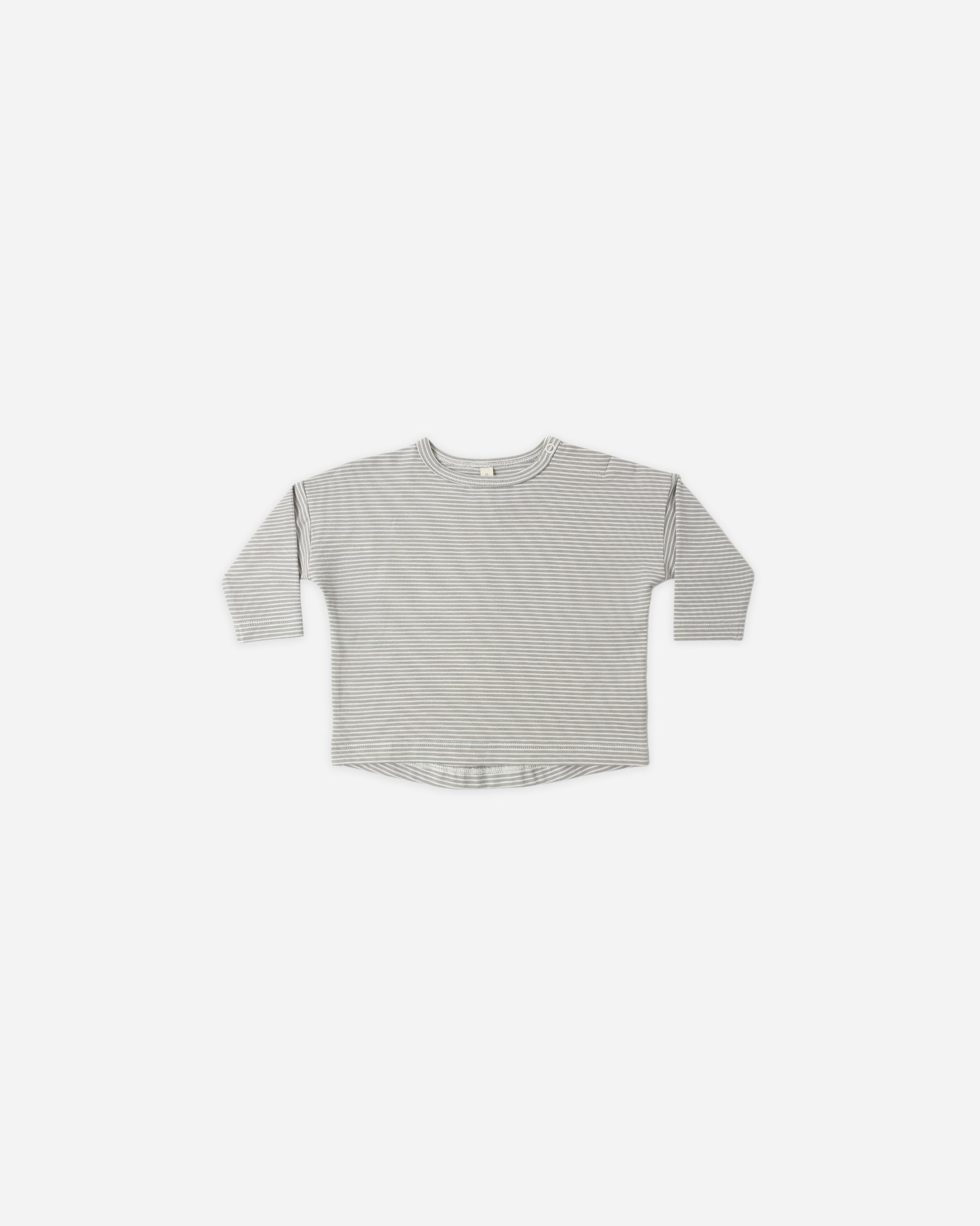 Long Sleeve Tee Sage Micro Stripe - Rylee + Cru | Kids Clothes | Trendy Baby Clothes | Modern Infant Outfits |