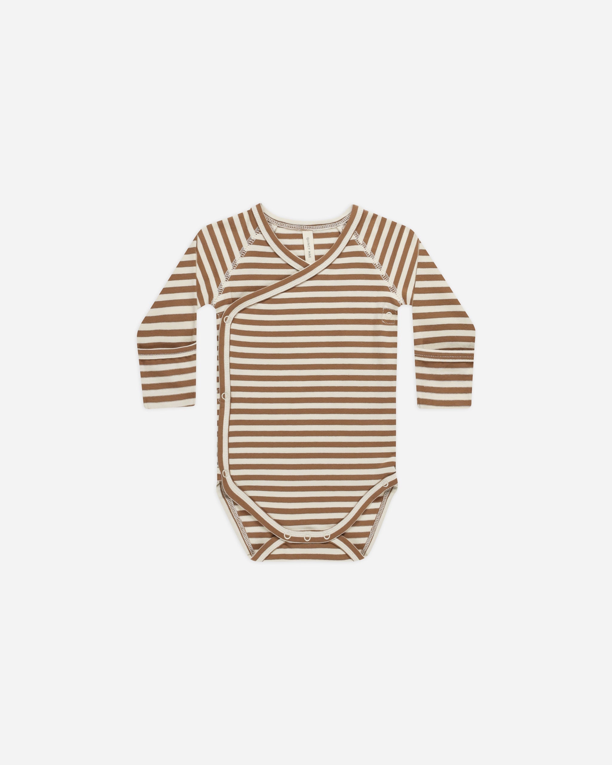 Side Snap Bodysuit || Cinnamon Stripe