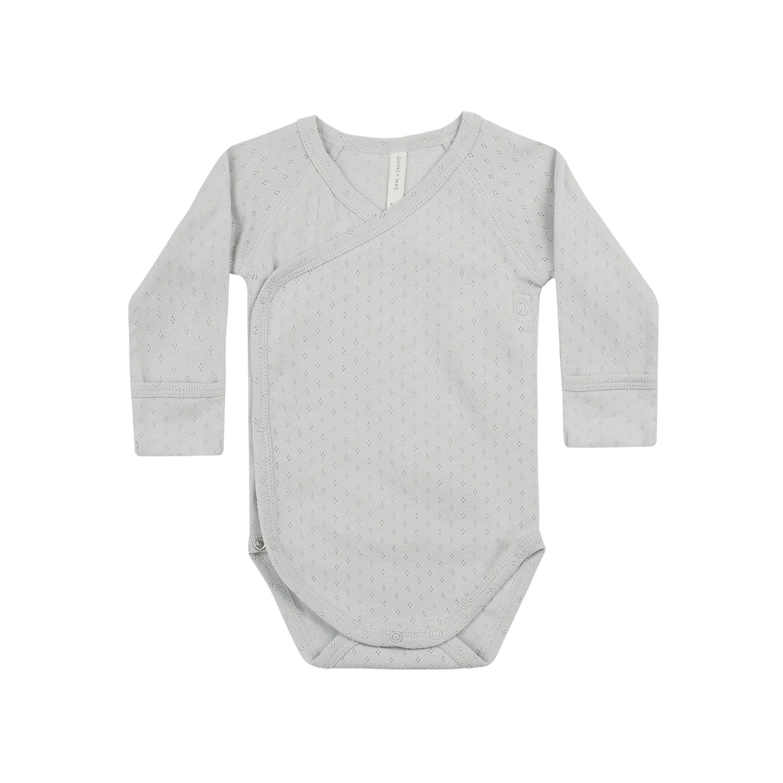 Pointelle Side Snap Bodysuit || Cloud