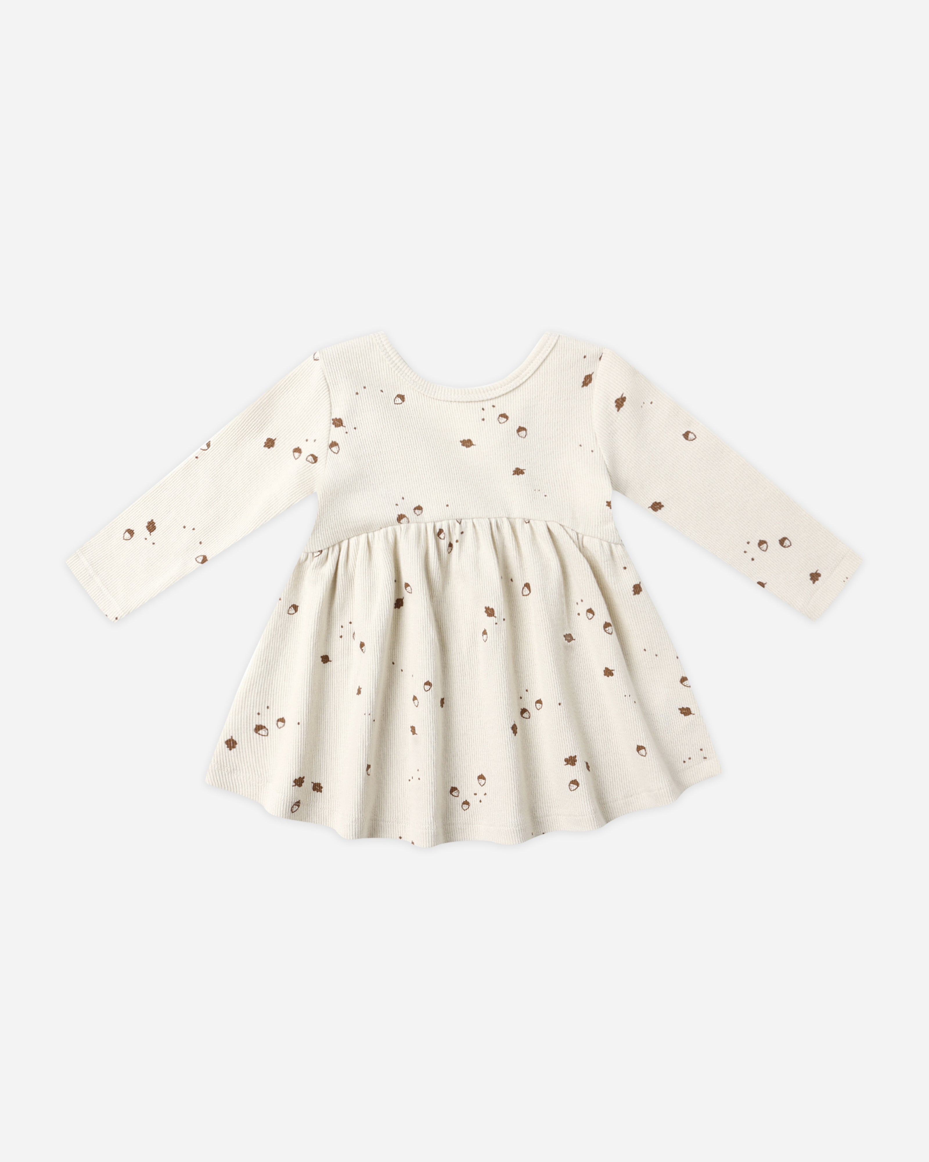 Robe côtelée à manches longues || Glands
