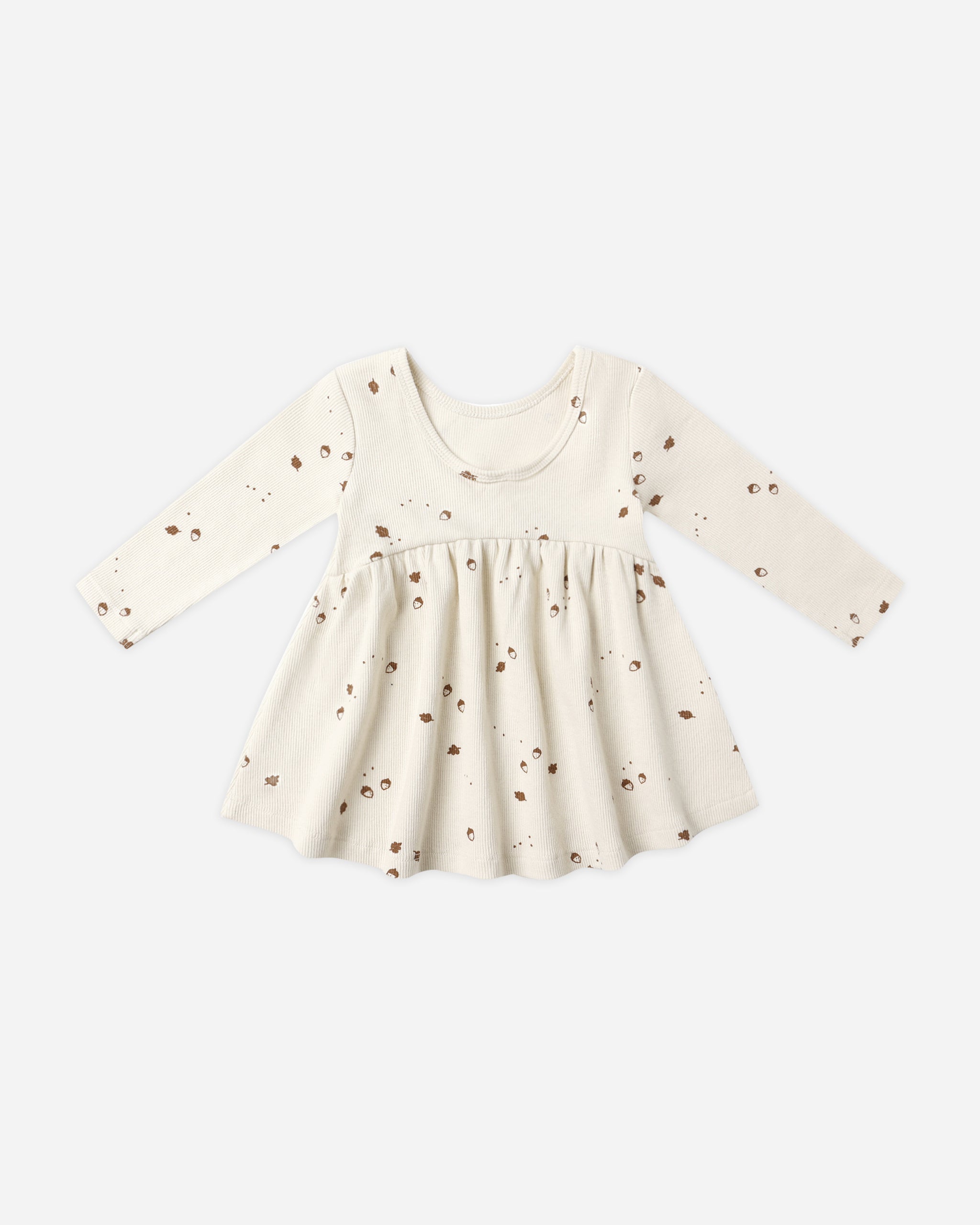 Robe côtelée à manches longues || Glands