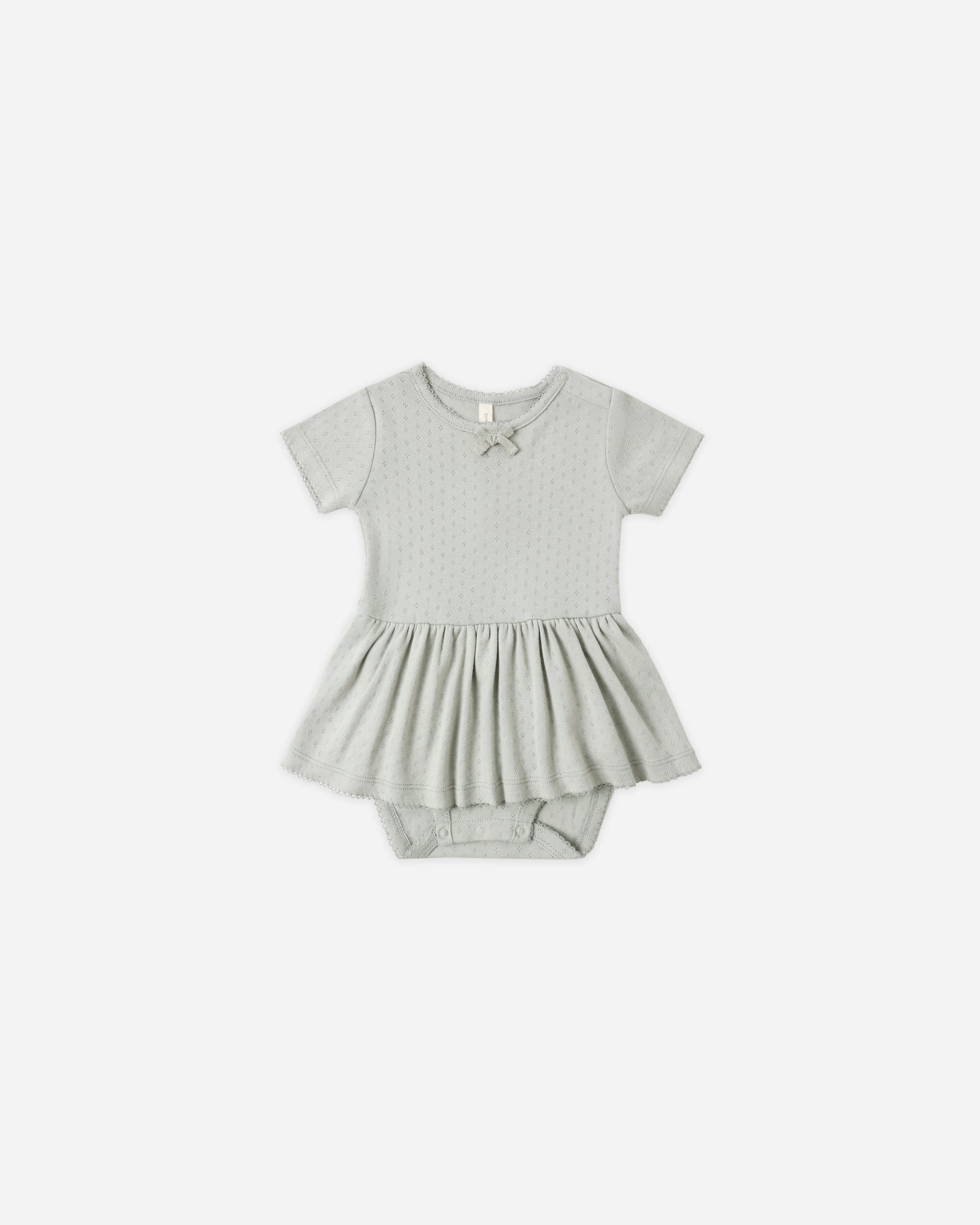 Pointelle Skirted Bodysuit Sage - Rylee + Cru | Kids Clothes | Trendy Baby Clothes | Modern Infant Outfits |