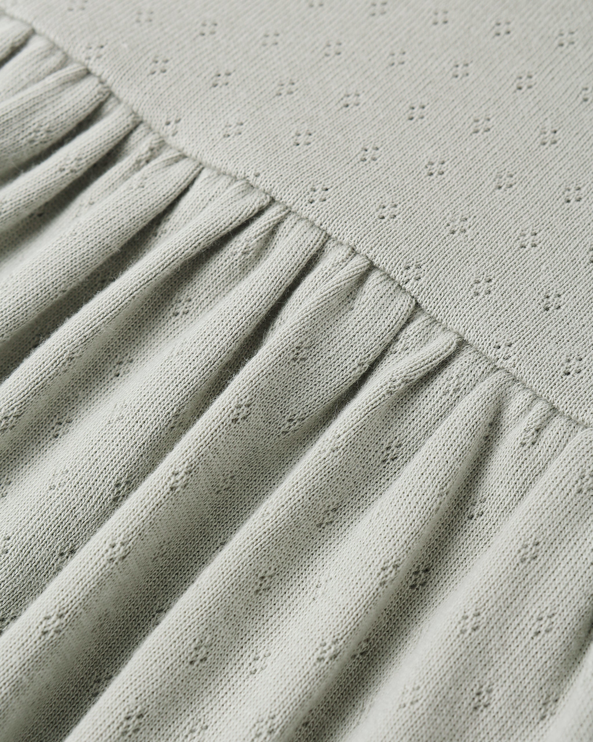 Pointelle Skirted Bodysuit Sage - Rylee + Cru | Kids Clothes | Trendy Baby Clothes | Modern Infant Outfits |