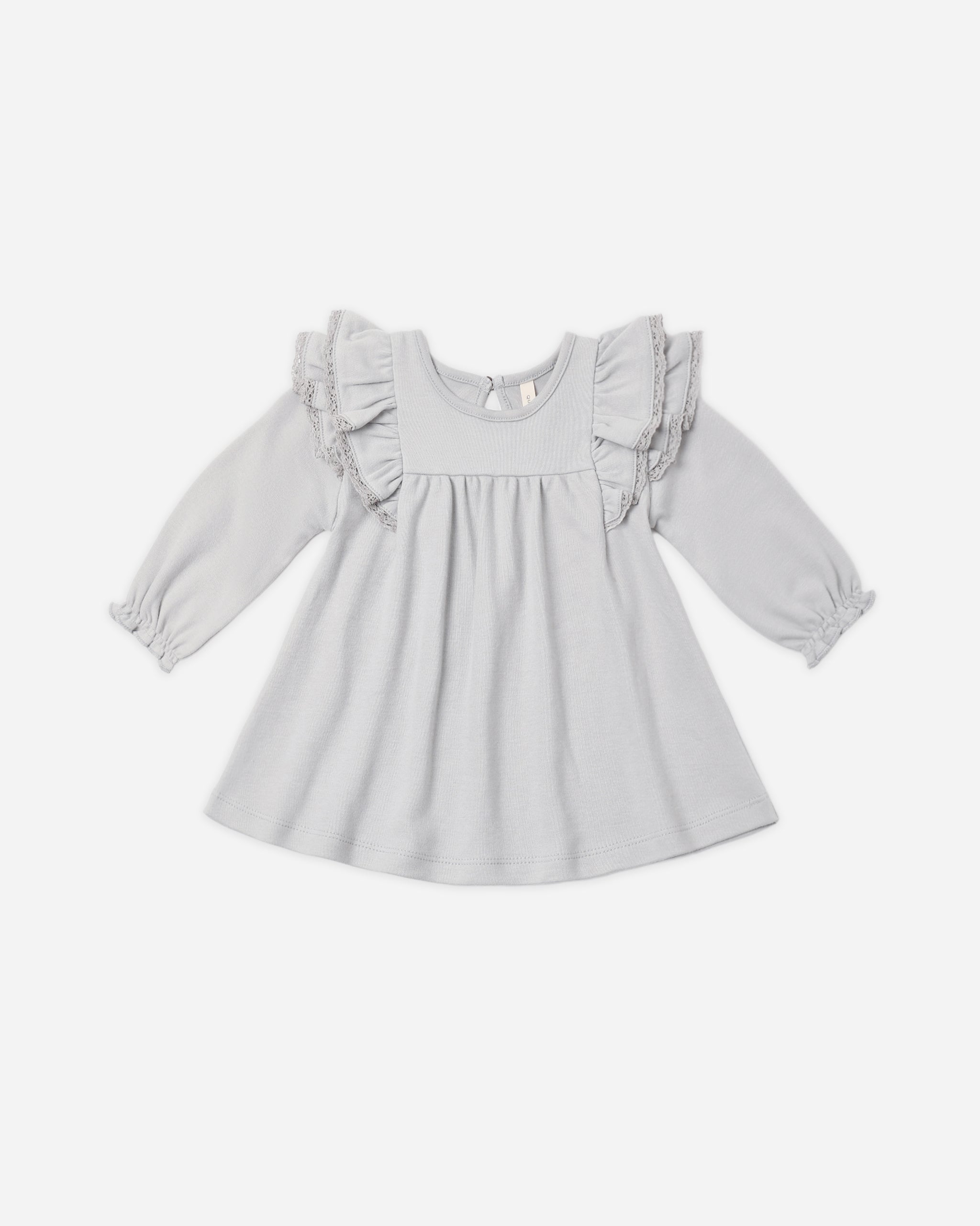 Long Sleeve Flutter Dress Cloud - Rylee + Cru | Kids Clothes | Trendy Baby Clothes | Modern Infant Outfits |
