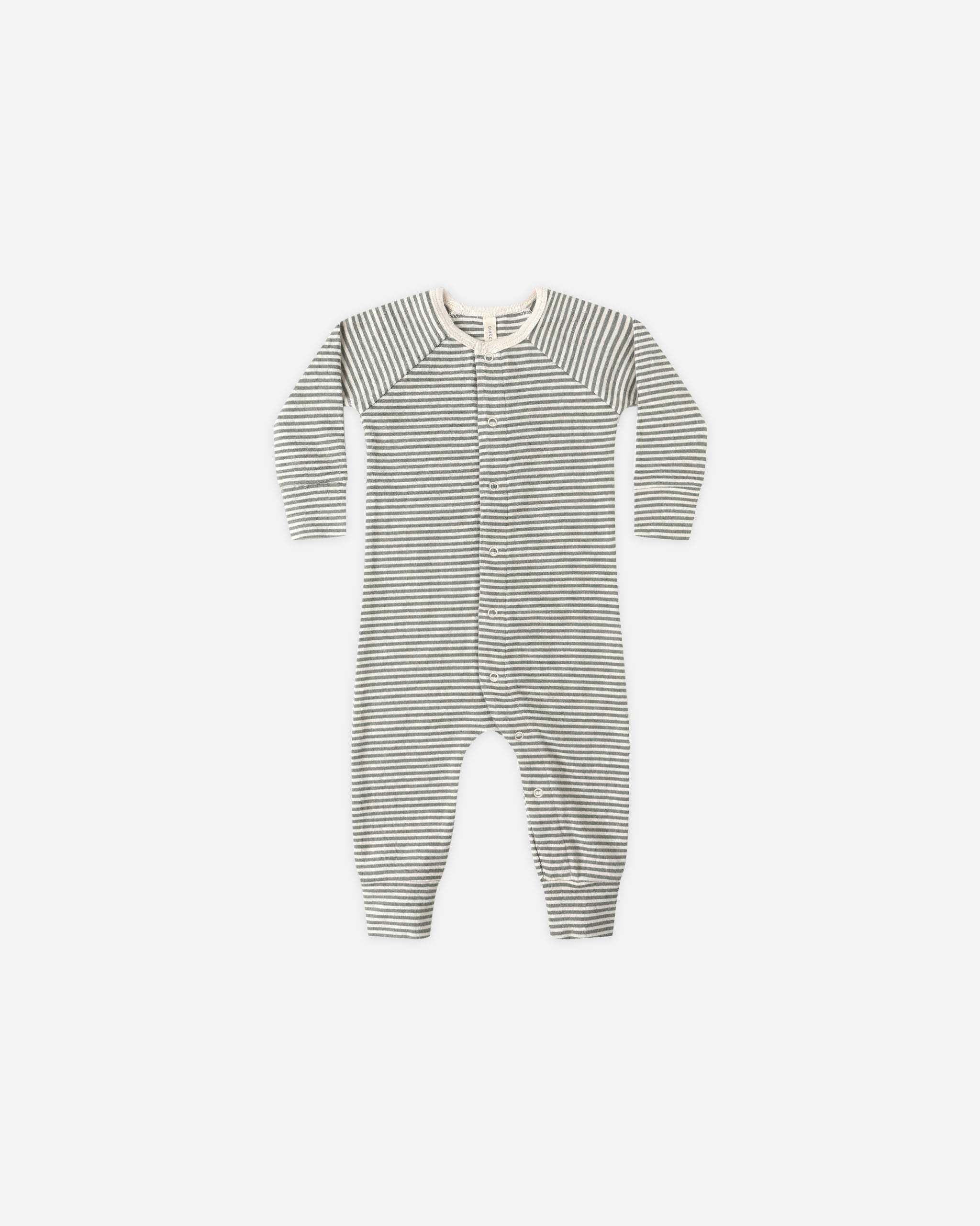 Pointelle Long John || Forest Stripe