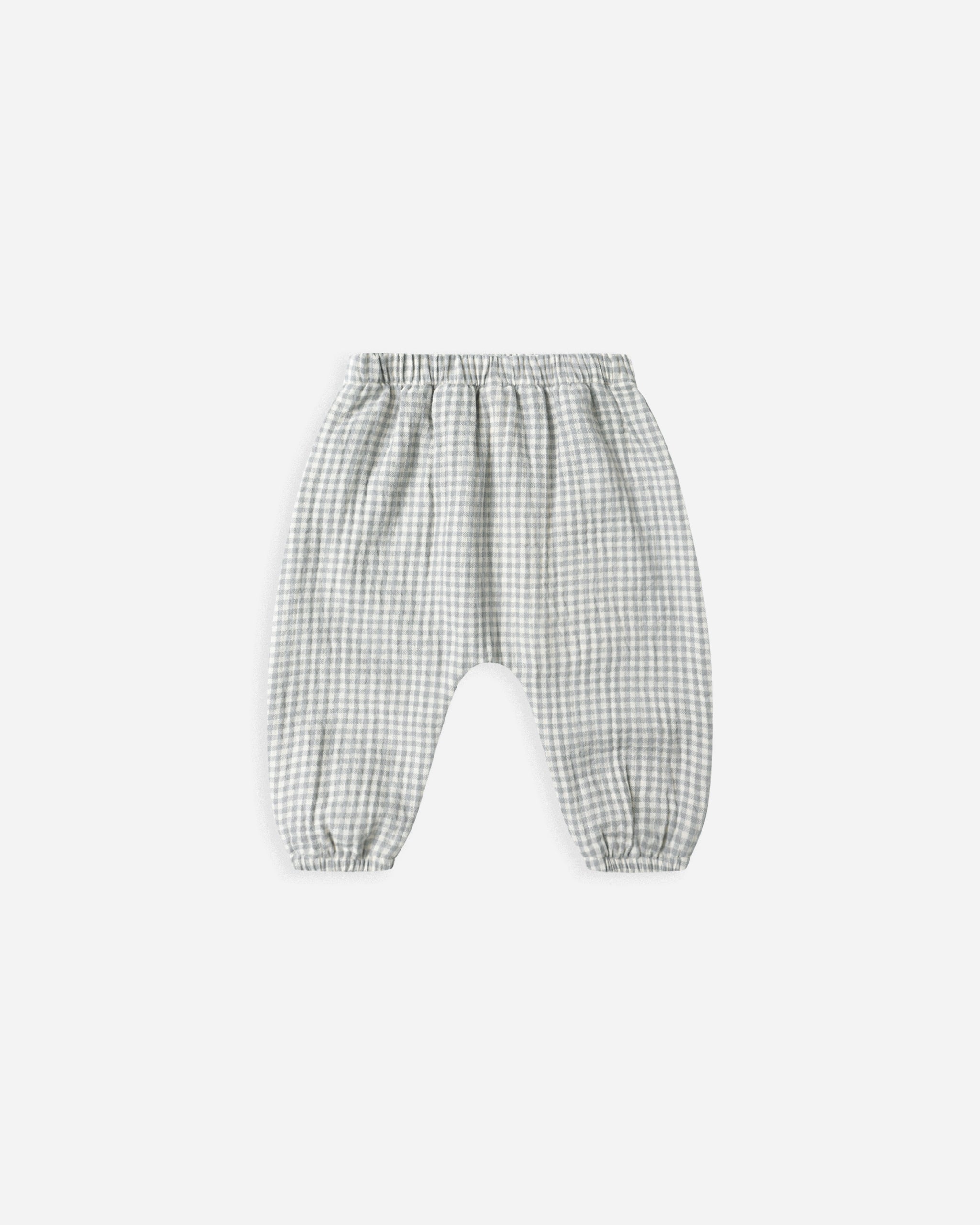Pantalon tissé || Vichy bleu