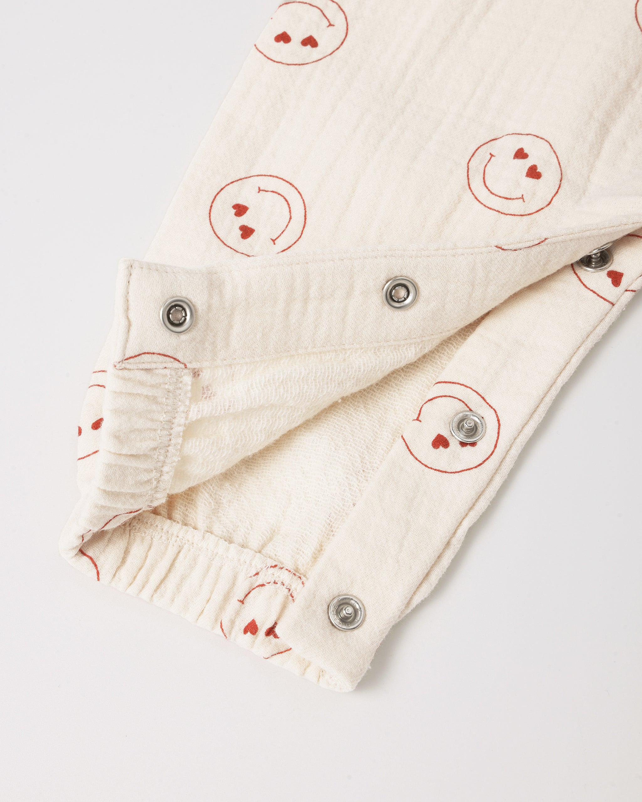 Woven Jumpsuit Heart Eyes