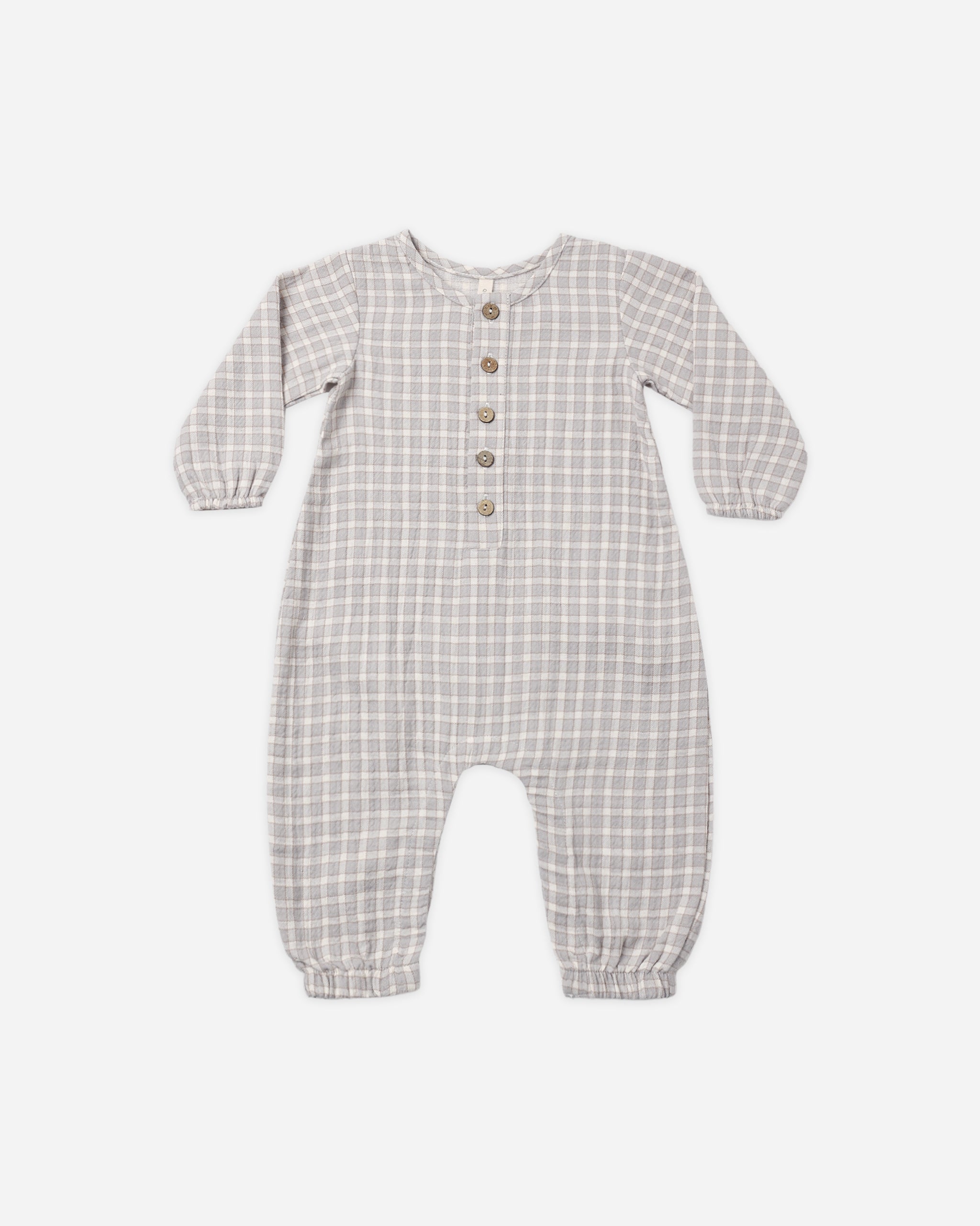 Woven Jumpsuit Blue Gingham - Rylee + Cru | Kids Clothes | Trendy Baby Clothes | Modern Infant Outfits |