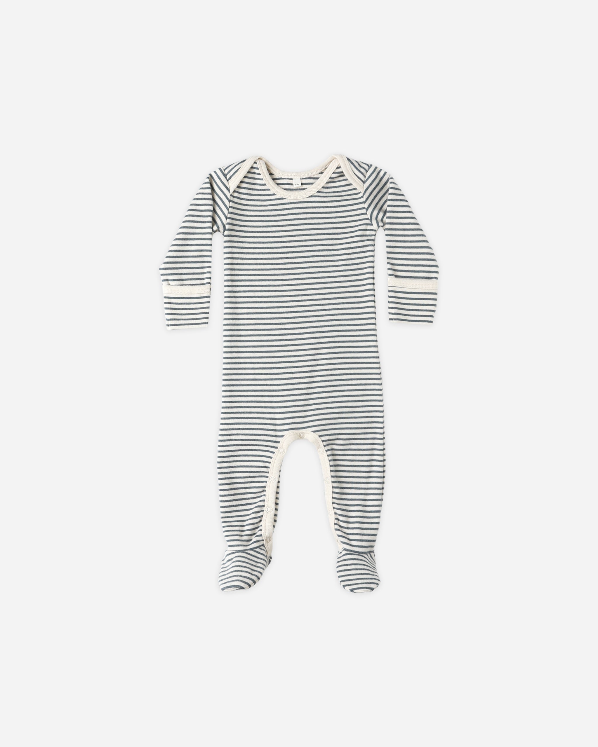 Baby Footie || Ocean Micro Stripe