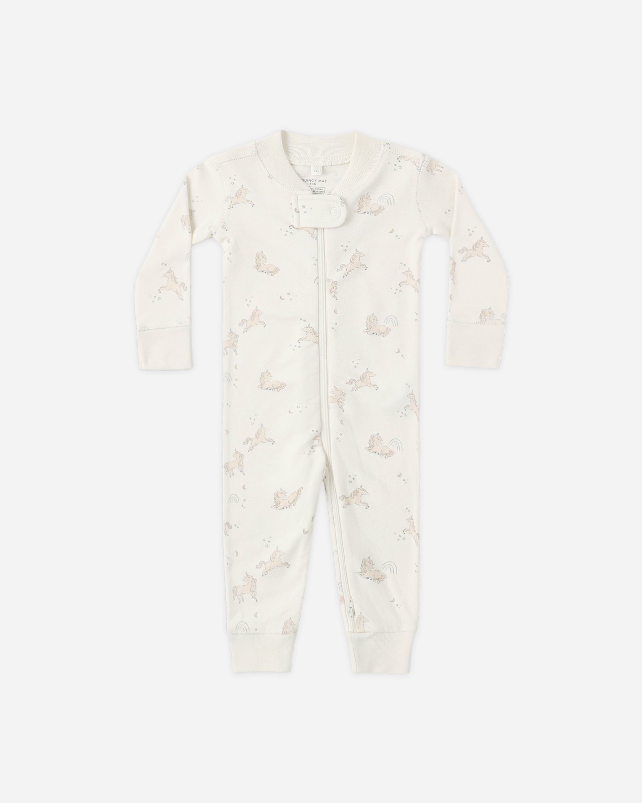 Zip Longsleeve Sleeper Unicorns - Rylee + Cru | Kids Clothes | Trendy Baby Clothes | Modern Infant Outfits |