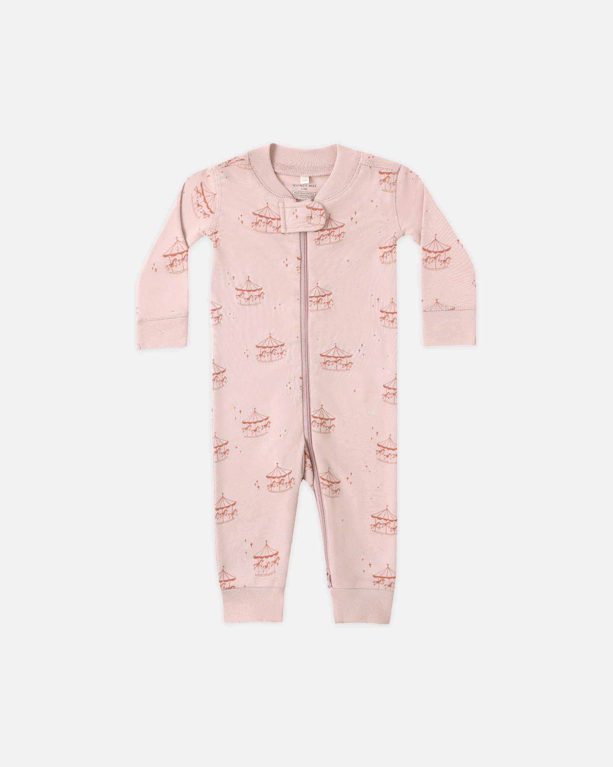 Zip Longsleeve Sleeper Carousel - Rylee + Cru | Kids Clothes | Trendy Baby Clothes | Modern Infant Outfits |