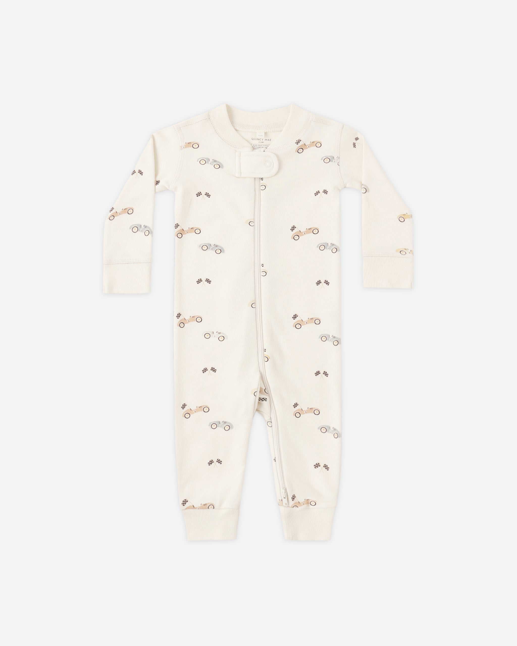 Zip Longsleeve Sleeper Race Car - Rylee + Cru | Kids Clothes | Trendy Baby Clothes | Modern Infant Outfits |