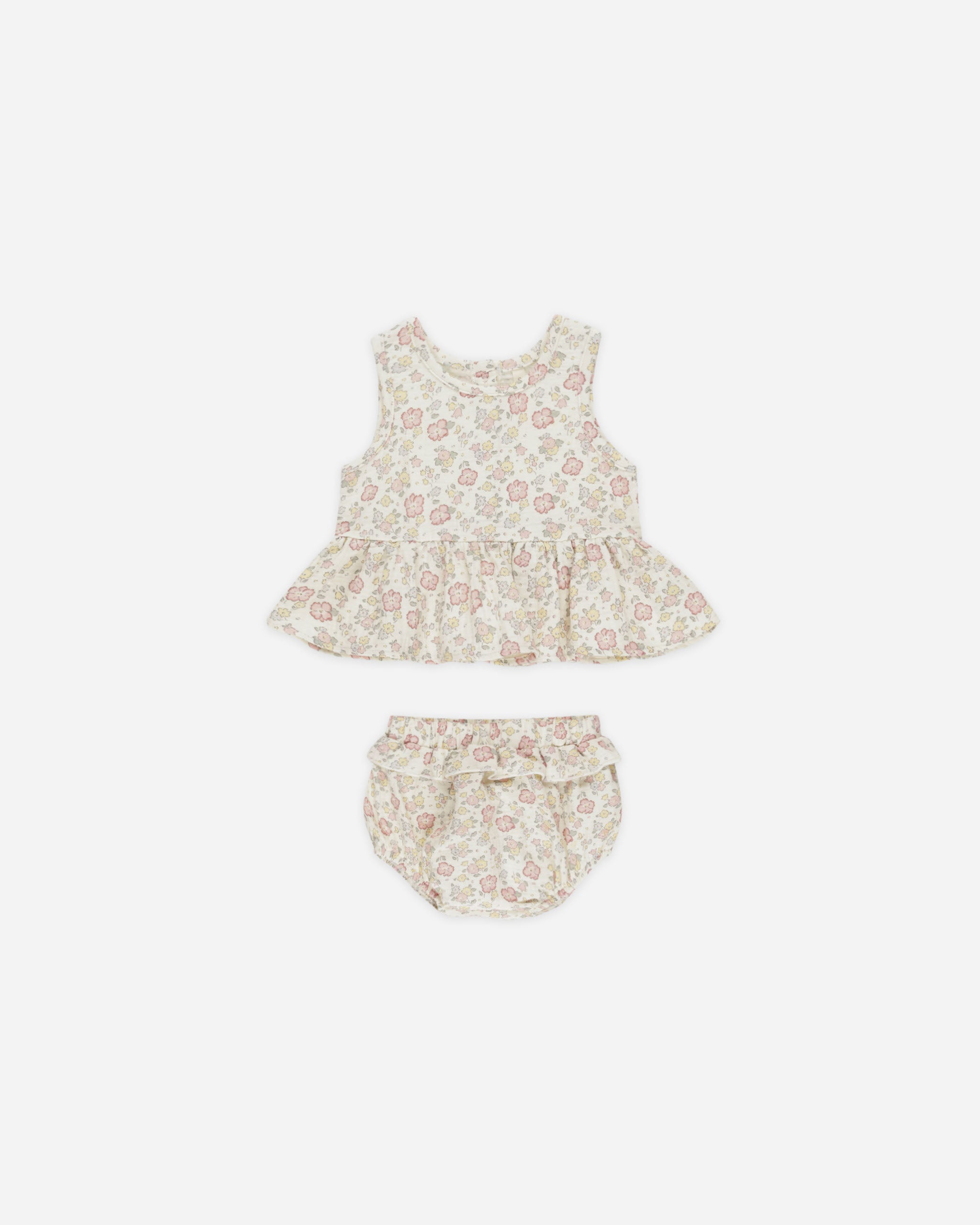 -Sleeveless Peplum Set || Bloom-