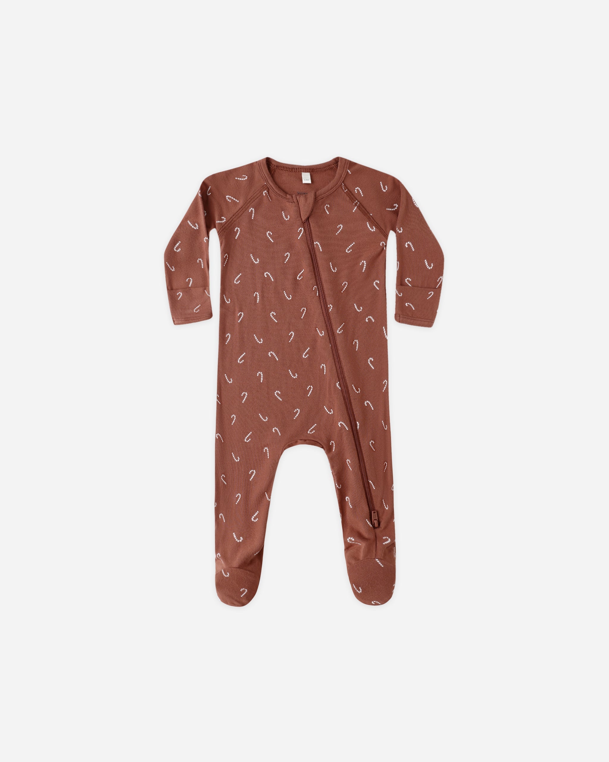 Bamboo Zip Footie || Candy Canes